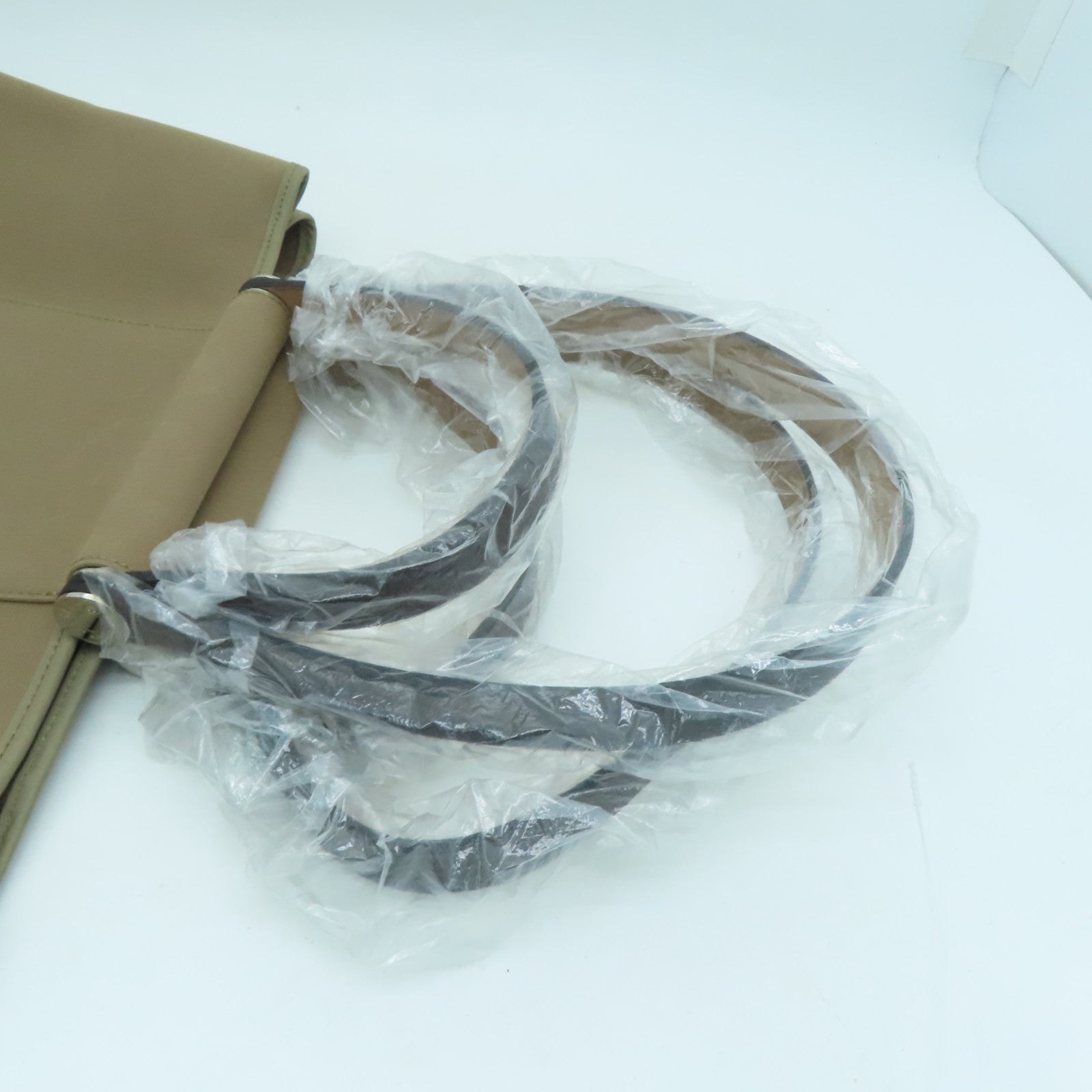HERMES 帆布Cabag银扣手挽肩背两用袋Etoupe/啡色