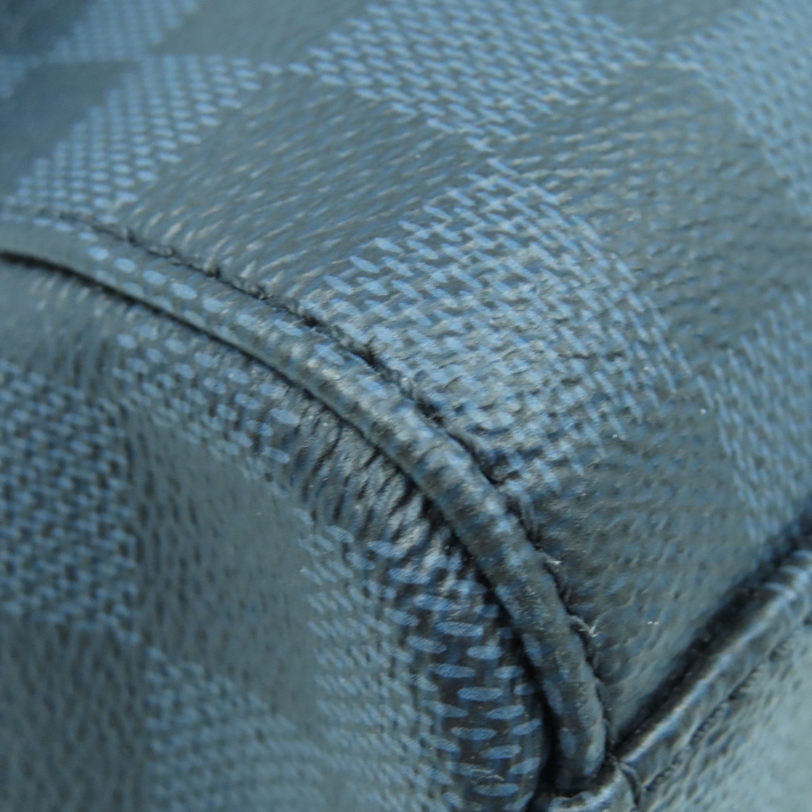 LOUIS VUITTON Damier Cobalt Messenger Bag銀扣肩背袋藍色/黑色