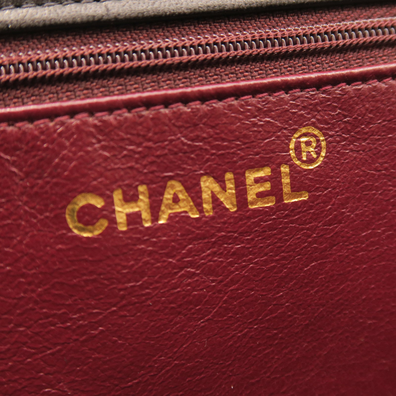 CHANEL 菱格羊皮皮革Vintage Flap Bag金扣鏈帶肩背袋黑色