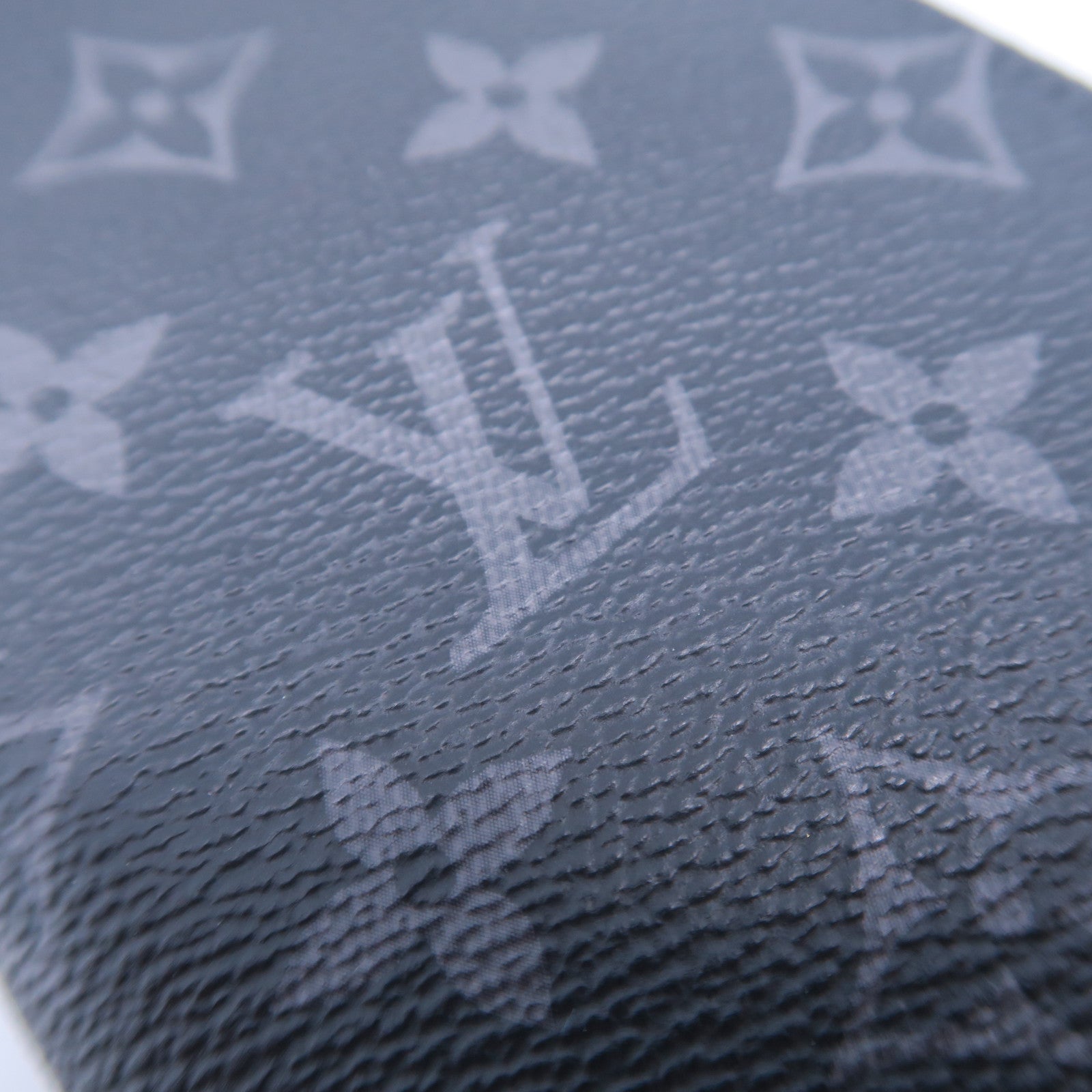 LOUIS VUITTON Monogram Eclipse Zippy Vertical Wallet銀扣長錢包黑色