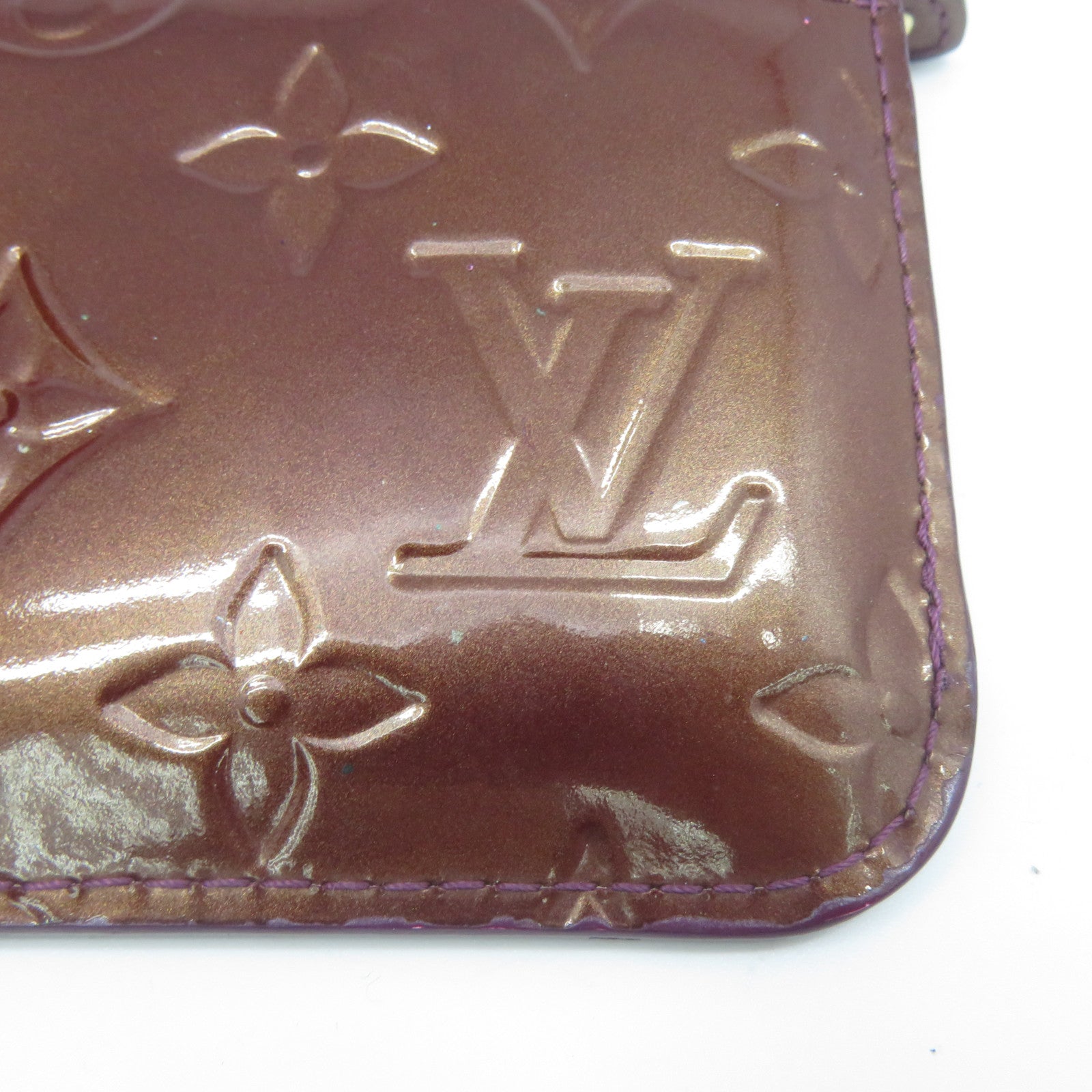 LOUIS VUITTON Monogram Vernis Coin Purse金扣零錢包紫色
