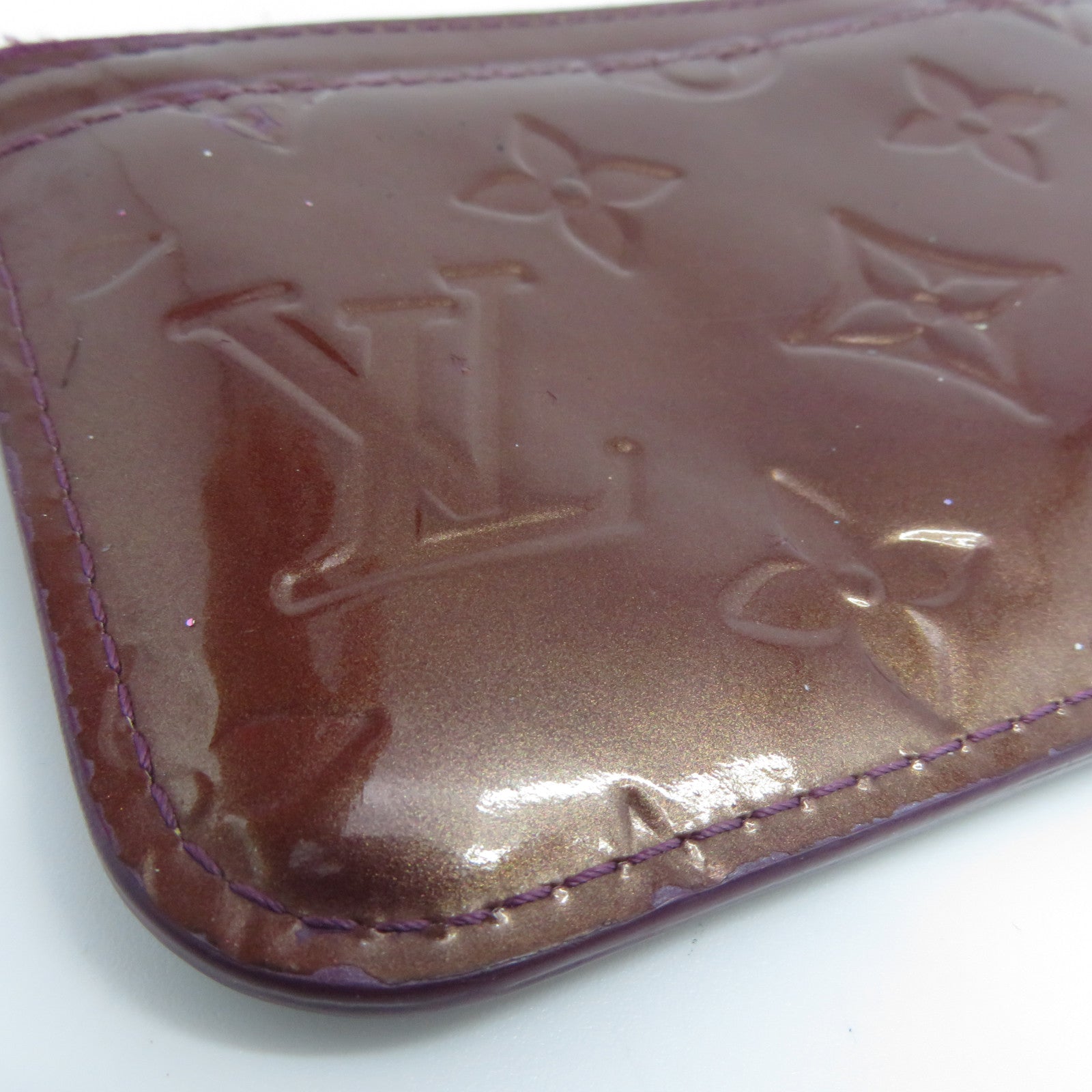 LOUIS VUITTON Monogram Vernis Coin Purse金扣零錢包紫色