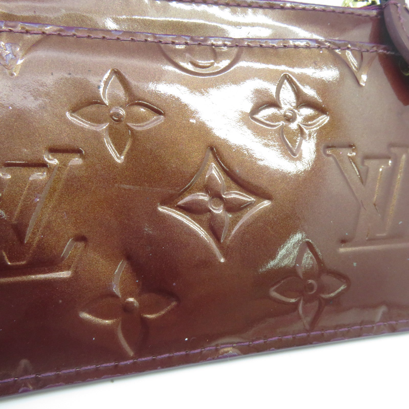 LOUIS VUITTON Monogram Vernis Coin Purse金扣零錢包紫色