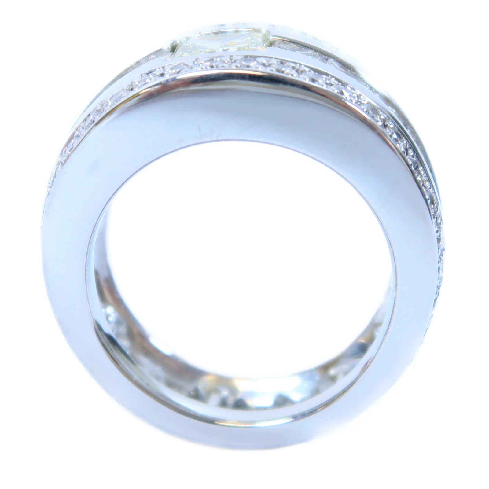 JEWELRY PT900鉑金Diamond Ring 3.227ct/1.093ct鑽石戒指US#7.25