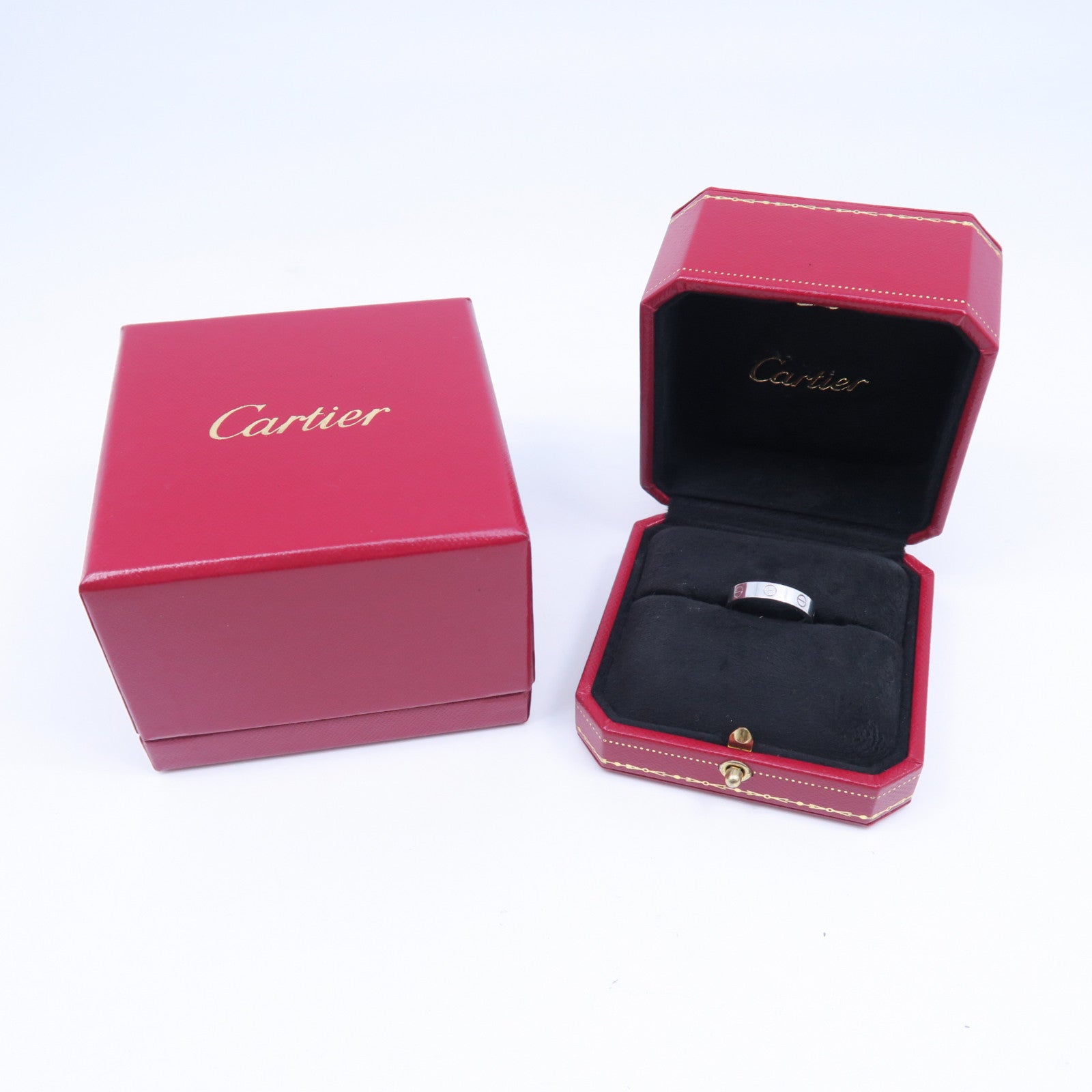 CARTIER 18K白金Love Ring 1D戒指US#6/Cartier#53