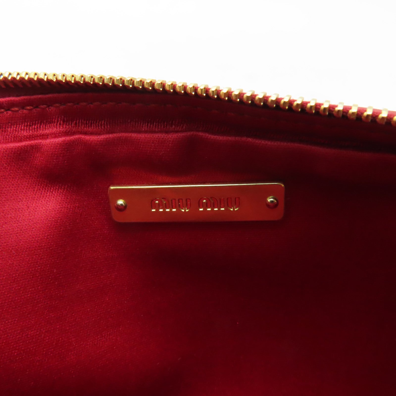 Miu Miu 羊皮皮革Shoulder Bag金扣肩背袋紅色