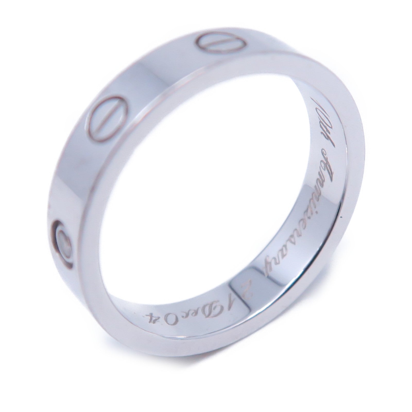 CARTIER 18K白金Love Ring 1D戒指US#6/Cartier#53
