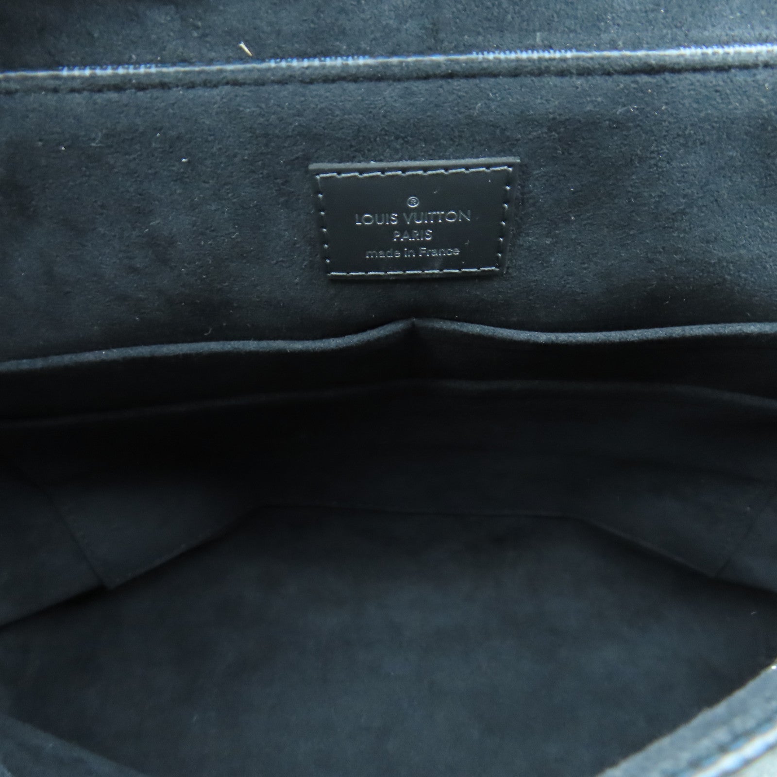 LOUIS VUITTON Damier Cobalt Messenger Bag銀扣肩背袋藍色/黑色