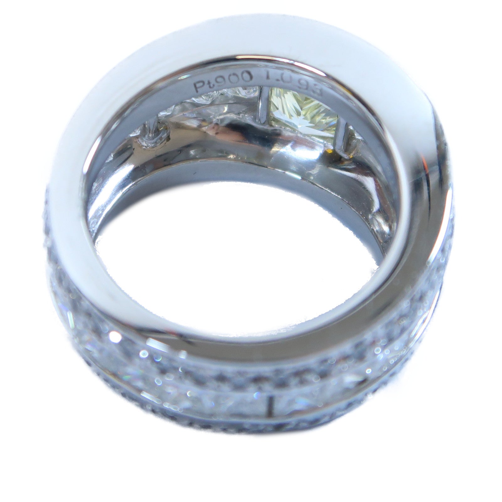 JEWELRY PT900鉑金Diamond Ring 3.227ct/1.093ct鑽石戒指US#7.25