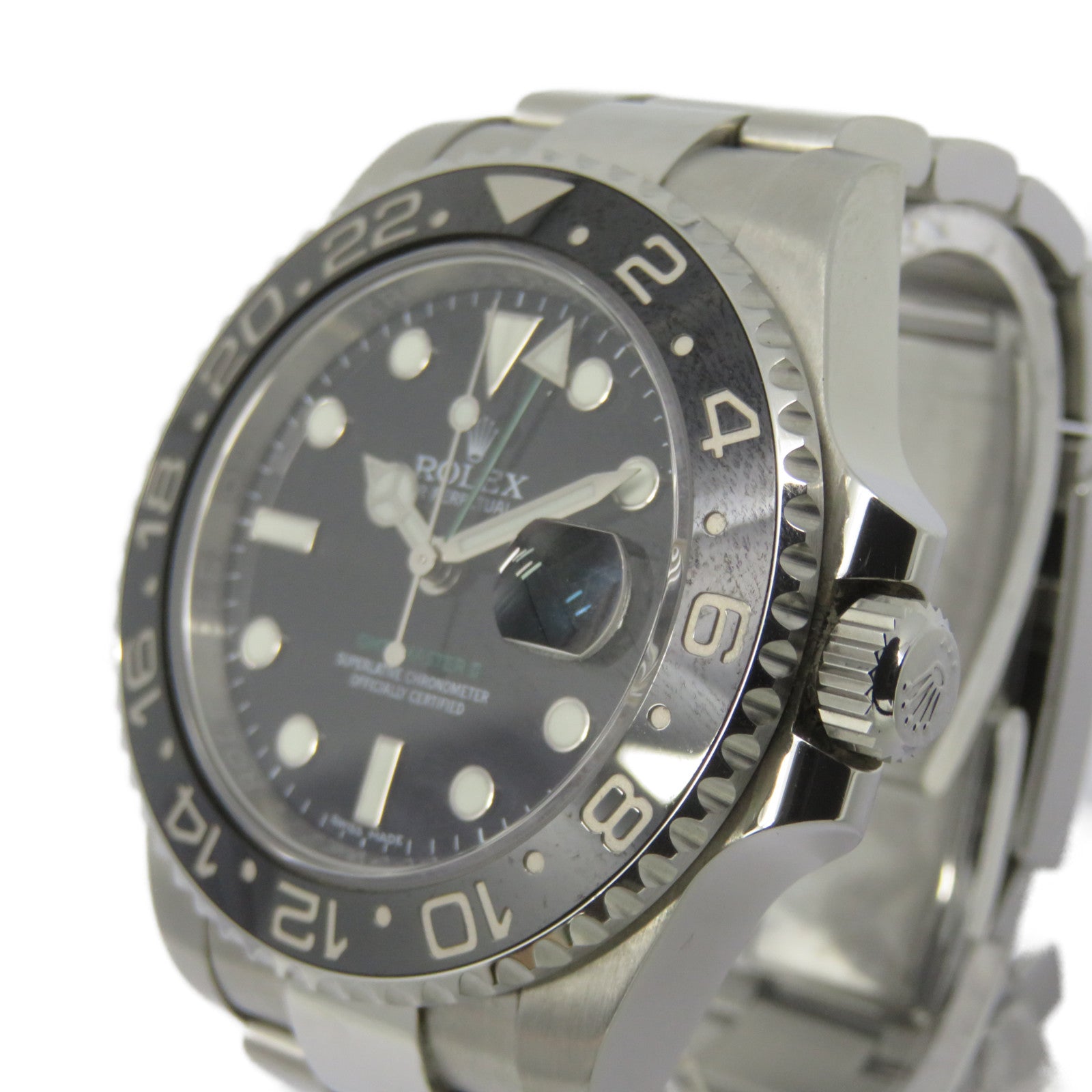 ROLEX GMT Master II Watch不鏽鋼自動機芯手錶黑色/銀色