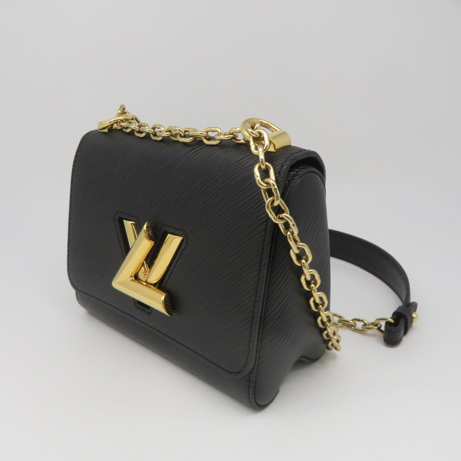 LOUIS VUITTON Epi Twist PM Gold Buckle Shoulder Bag Black