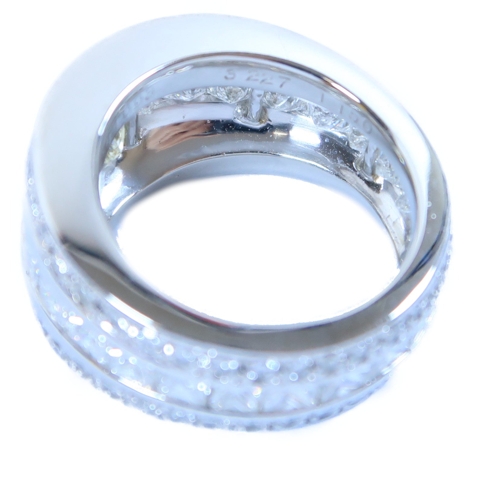 JEWELRY PT900鉑金Diamond Ring 3.227ct/1.093ct鑽石戒指US#7.25