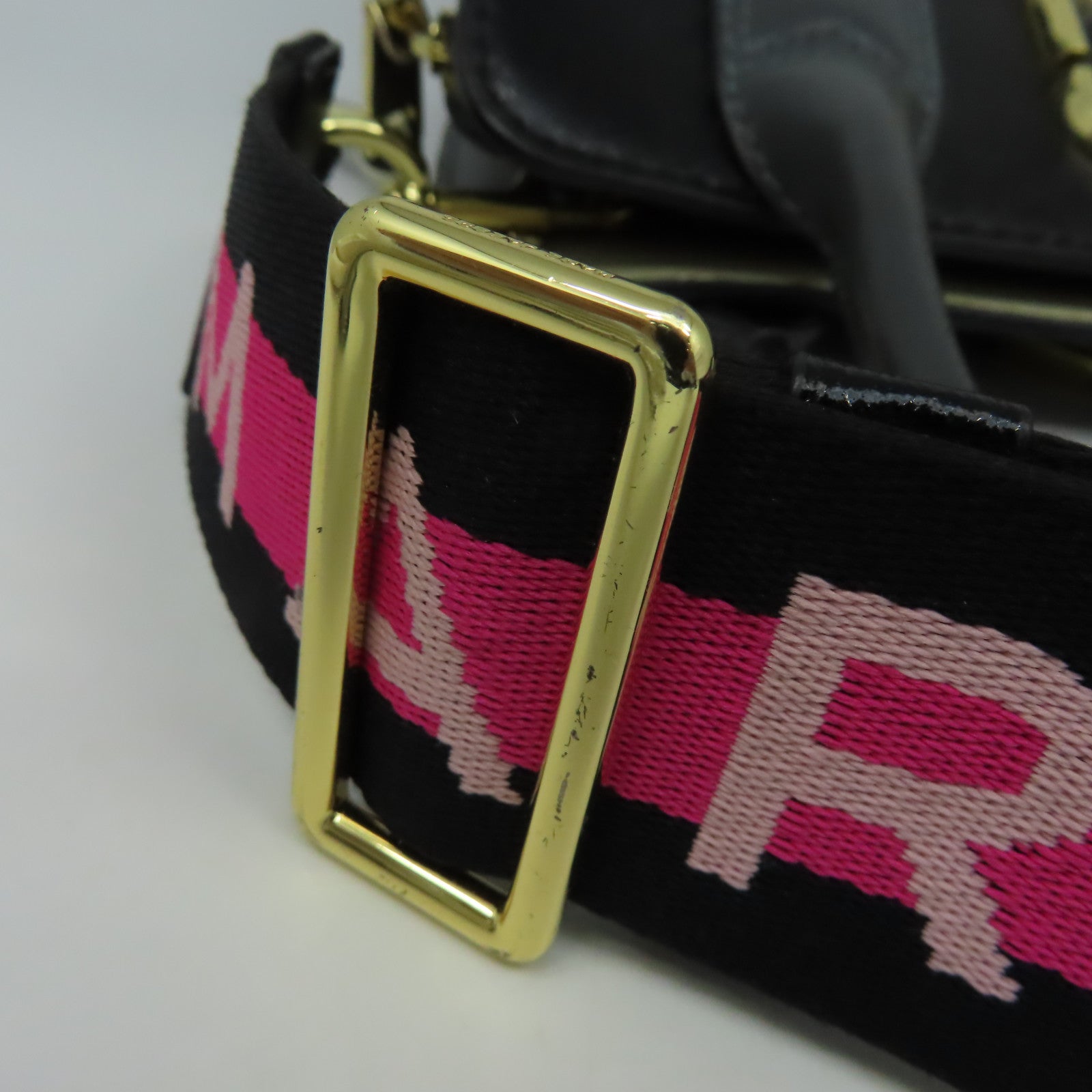 MARC JACOBS 牛皮皮革2 Way Shoulder金扣手挽肩背兩用袋黑色