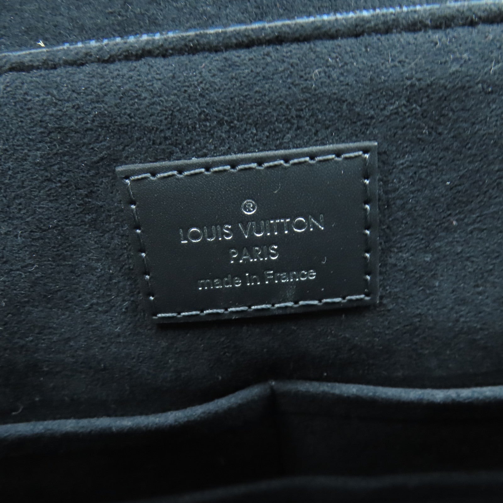 LOUIS VUITTON Damier Cobalt Messenger Bag銀扣肩背袋藍色/黑色