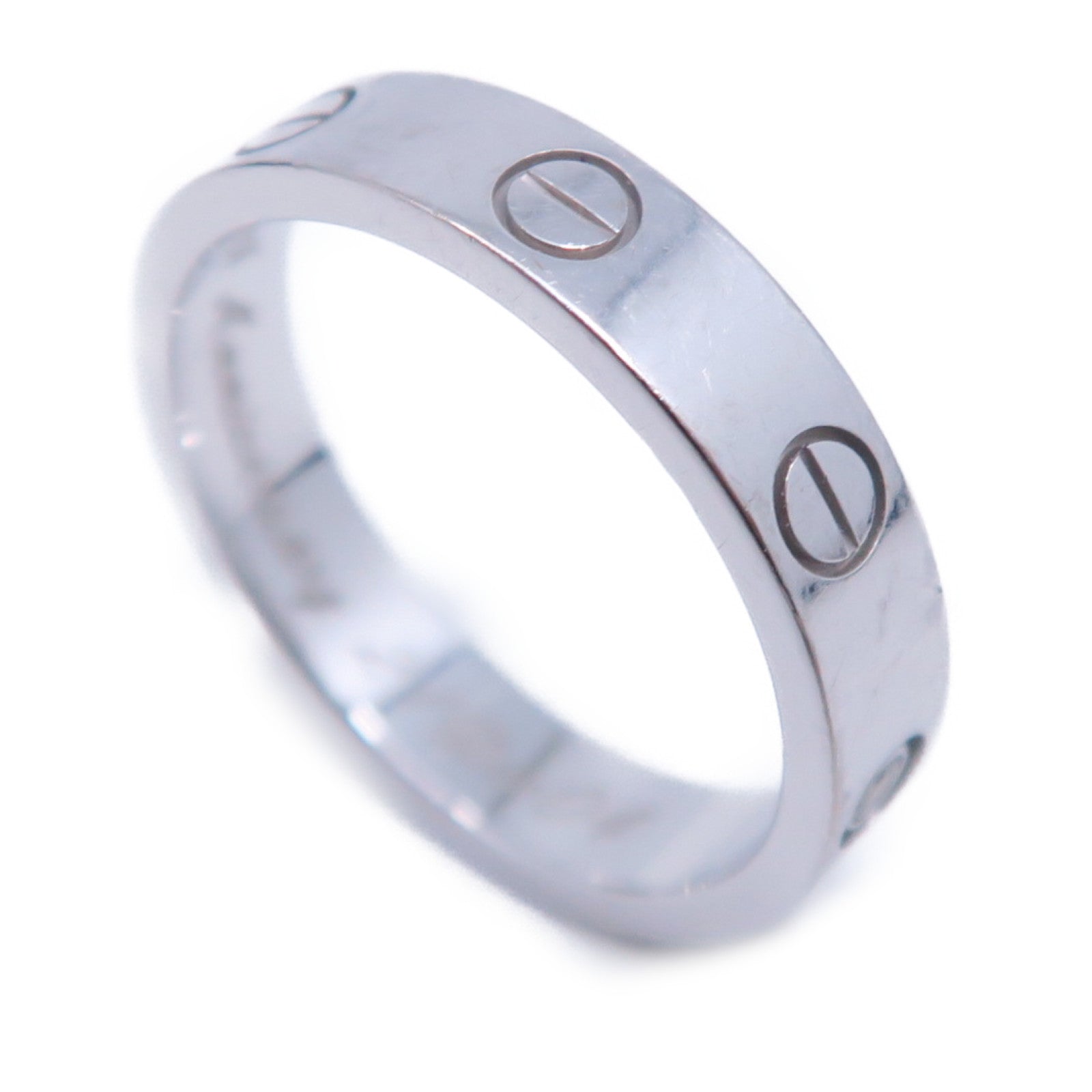 CARTIER 18K白金Love Ring 1D戒指US#6/Cartier#53