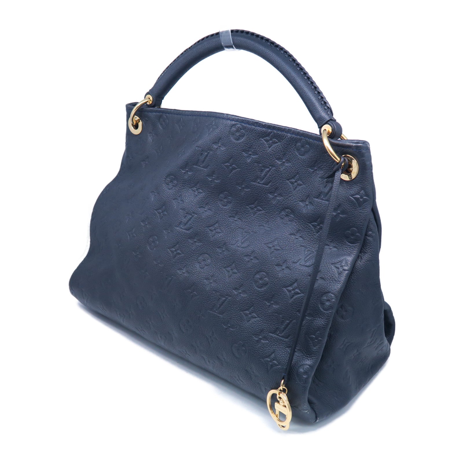 LOUIS VUITTON Monogram Empreinte Artsy金扣肩背袋深藍色