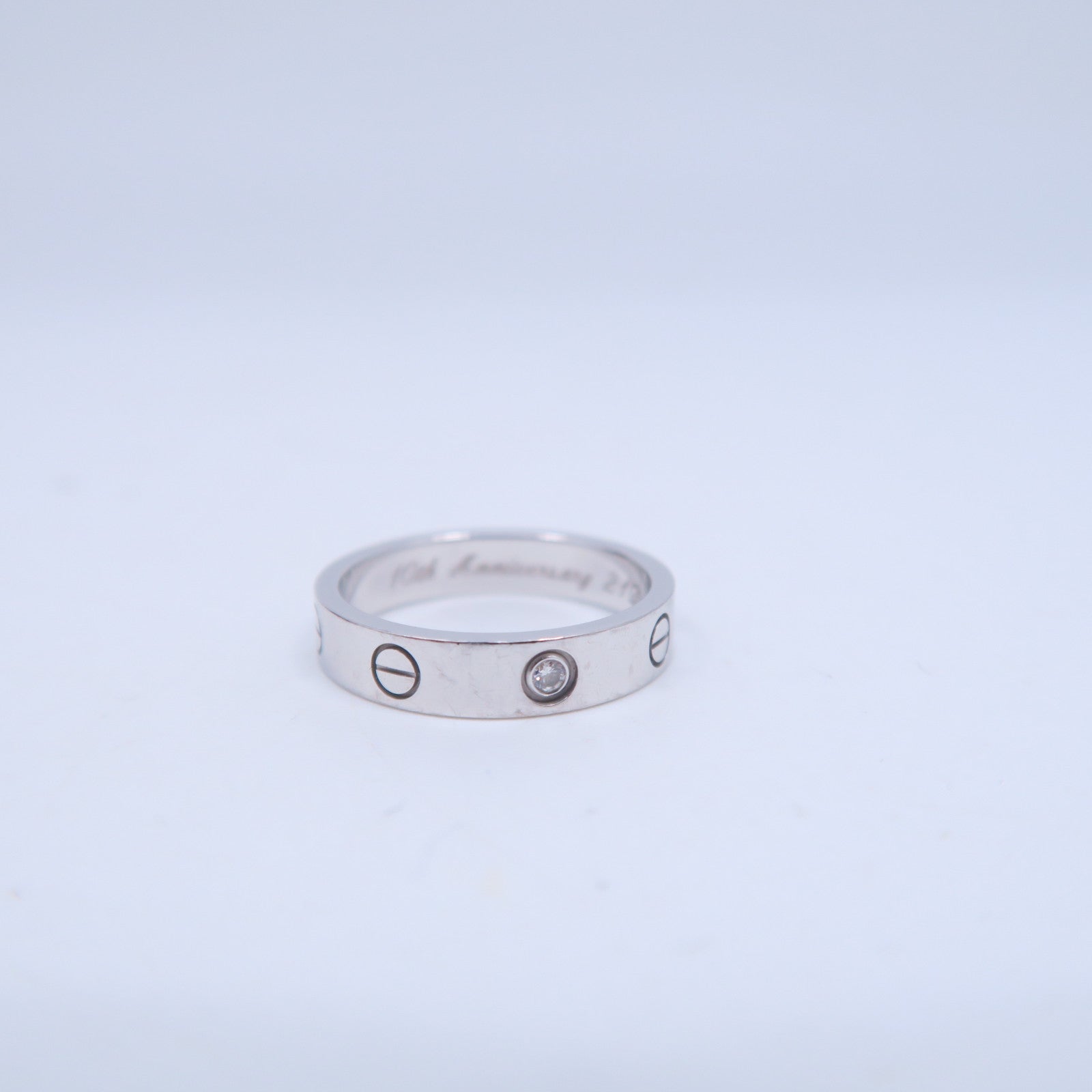 CARTIER 18K白金Love Ring 1D戒指US#6/Cartier#53
