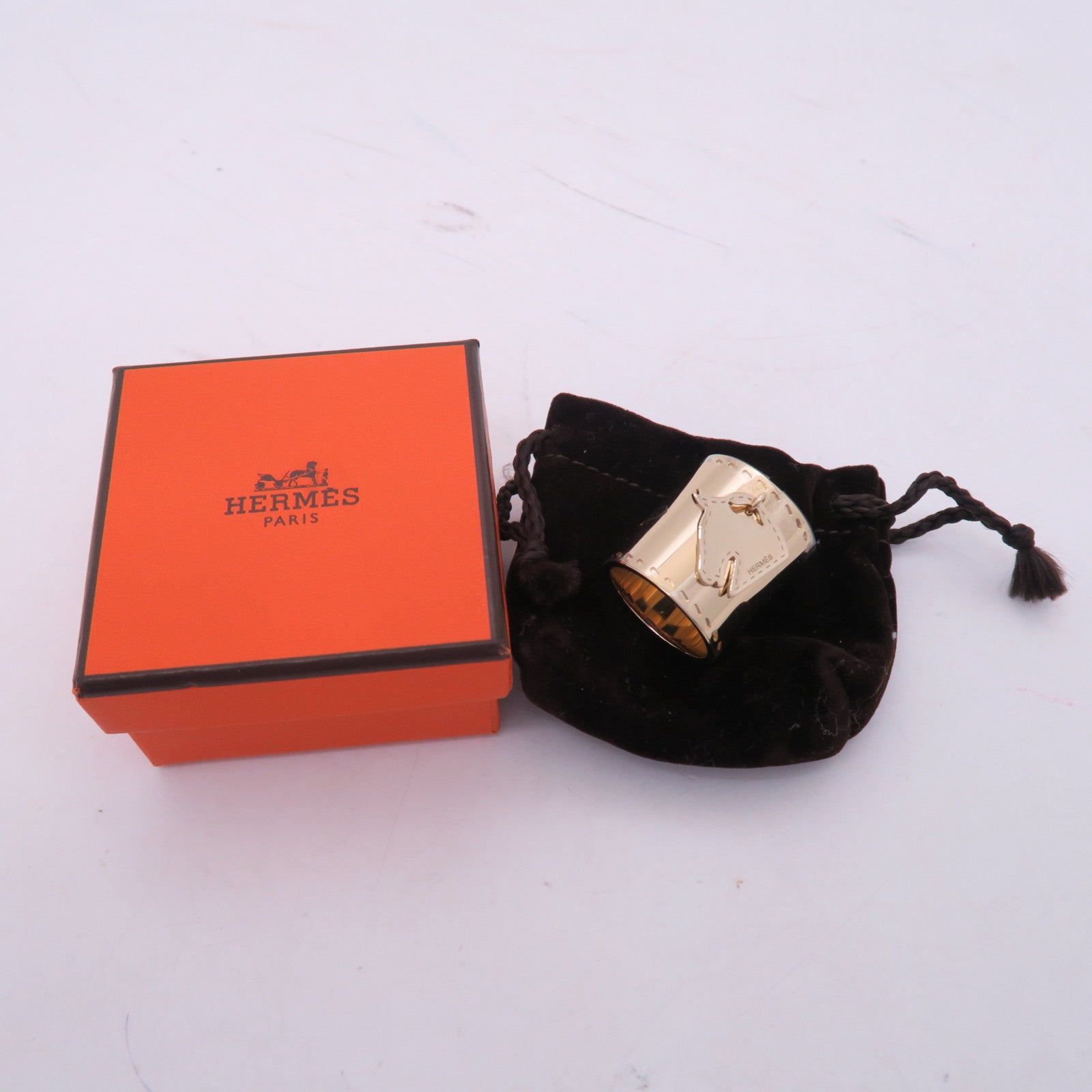 HERMES 金屬Scarf Ring絲巾扣金色