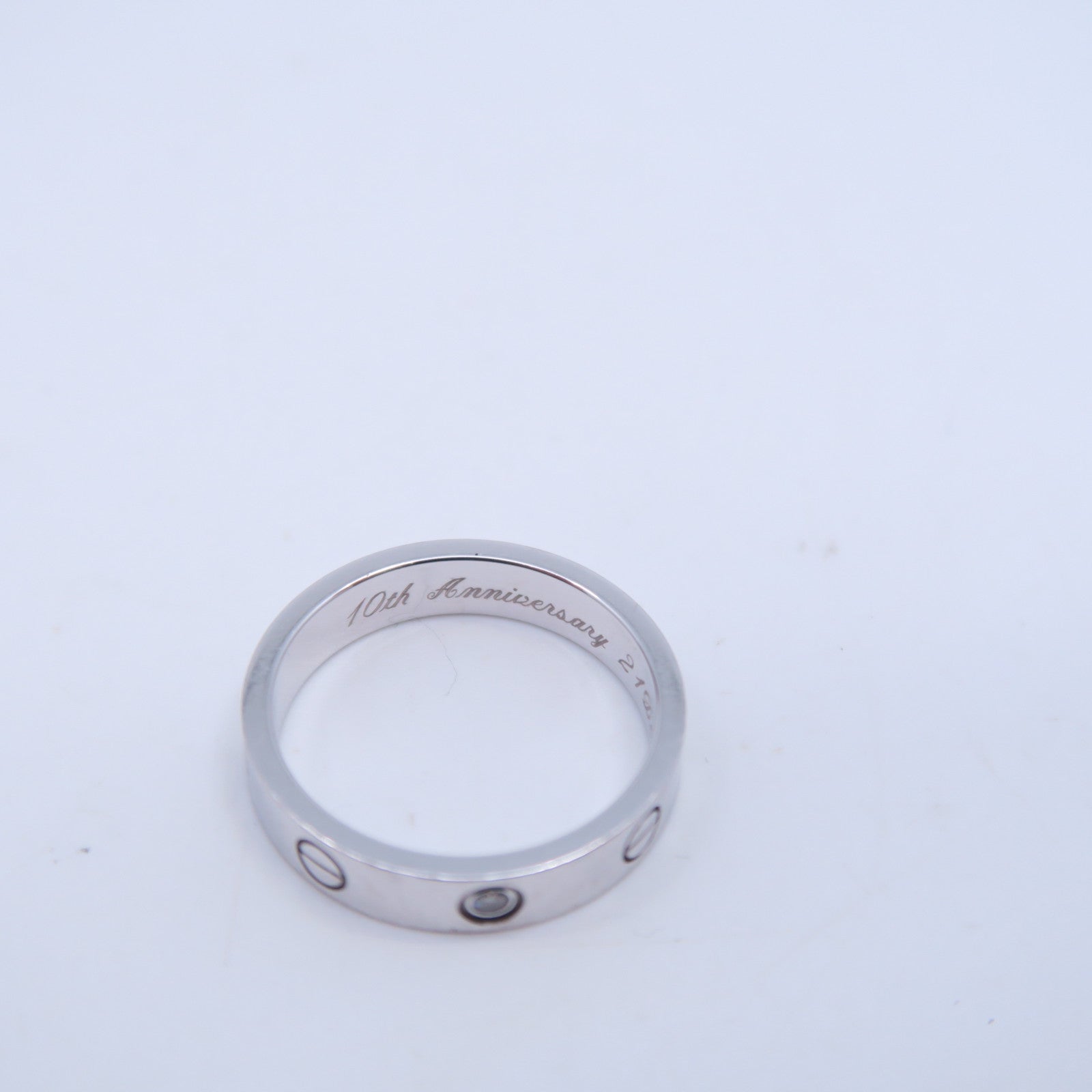 CARTIER 18K白金Love Ring 1D戒指US#6/Cartier#53