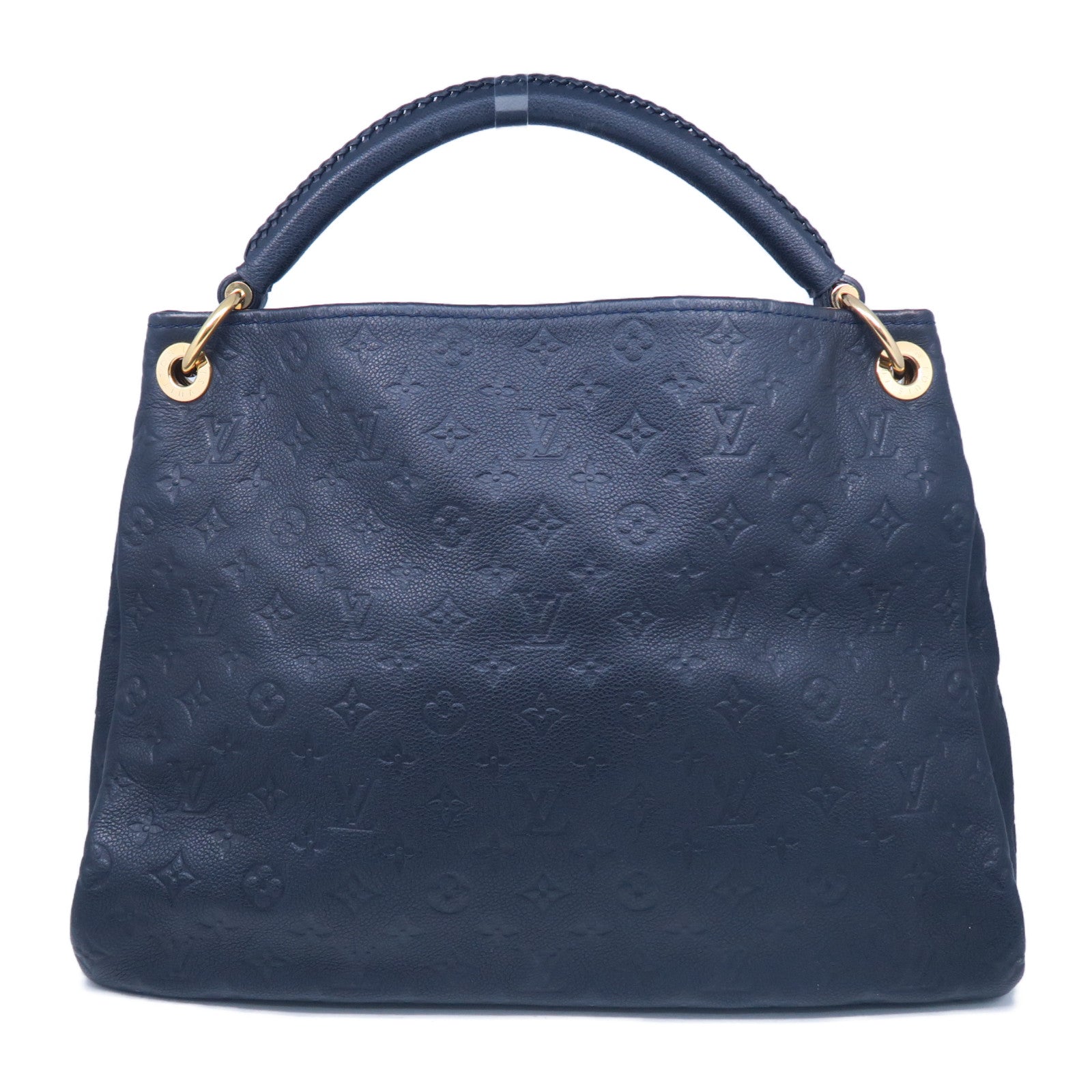 LOUIS VUITTON Monogram Empreinte Artsy金扣肩背袋深藍色