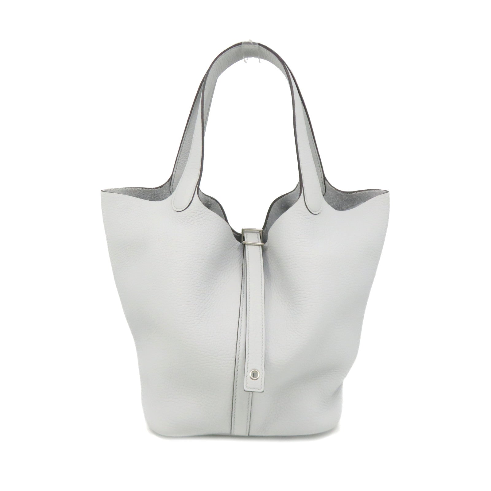 HERMES Togo皮革Picotin MM Tote Bag手挽袋T0浅蓝色