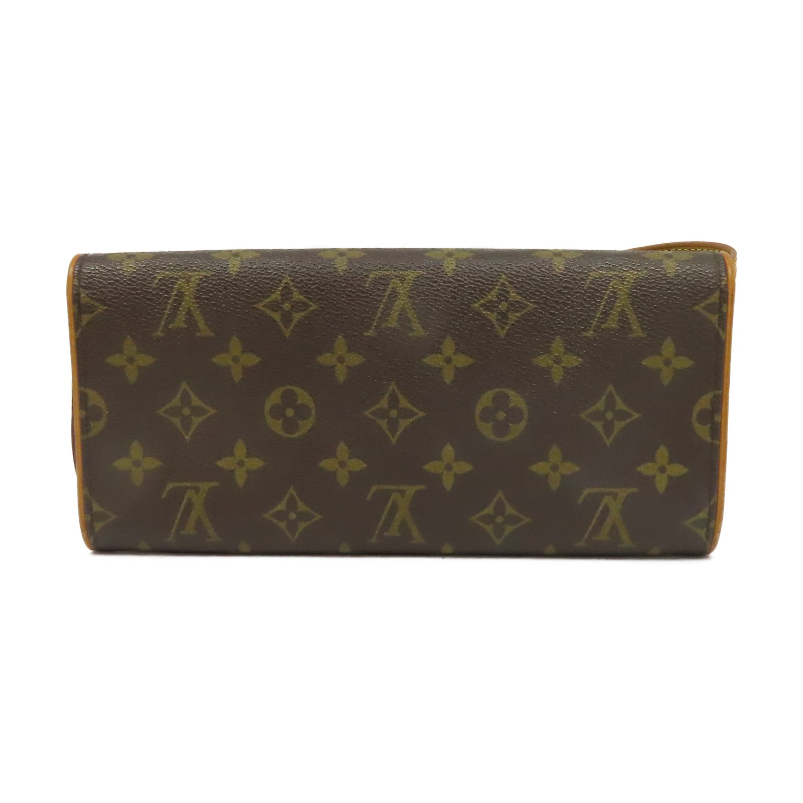 LOUIS VUITTON Monogram Pochette Twin GM金扣肩背袋啡色