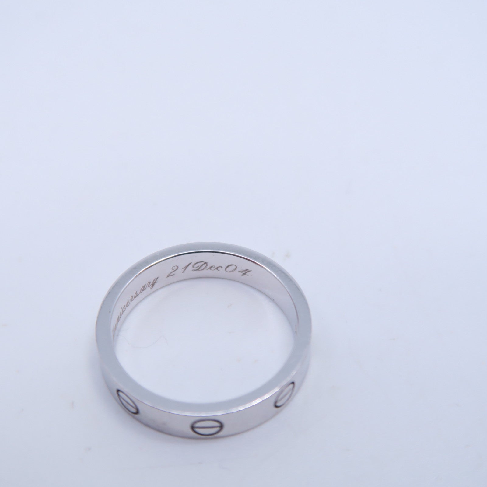CARTIER 18K白金Love Ring 1D戒指US#6/Cartier#53
