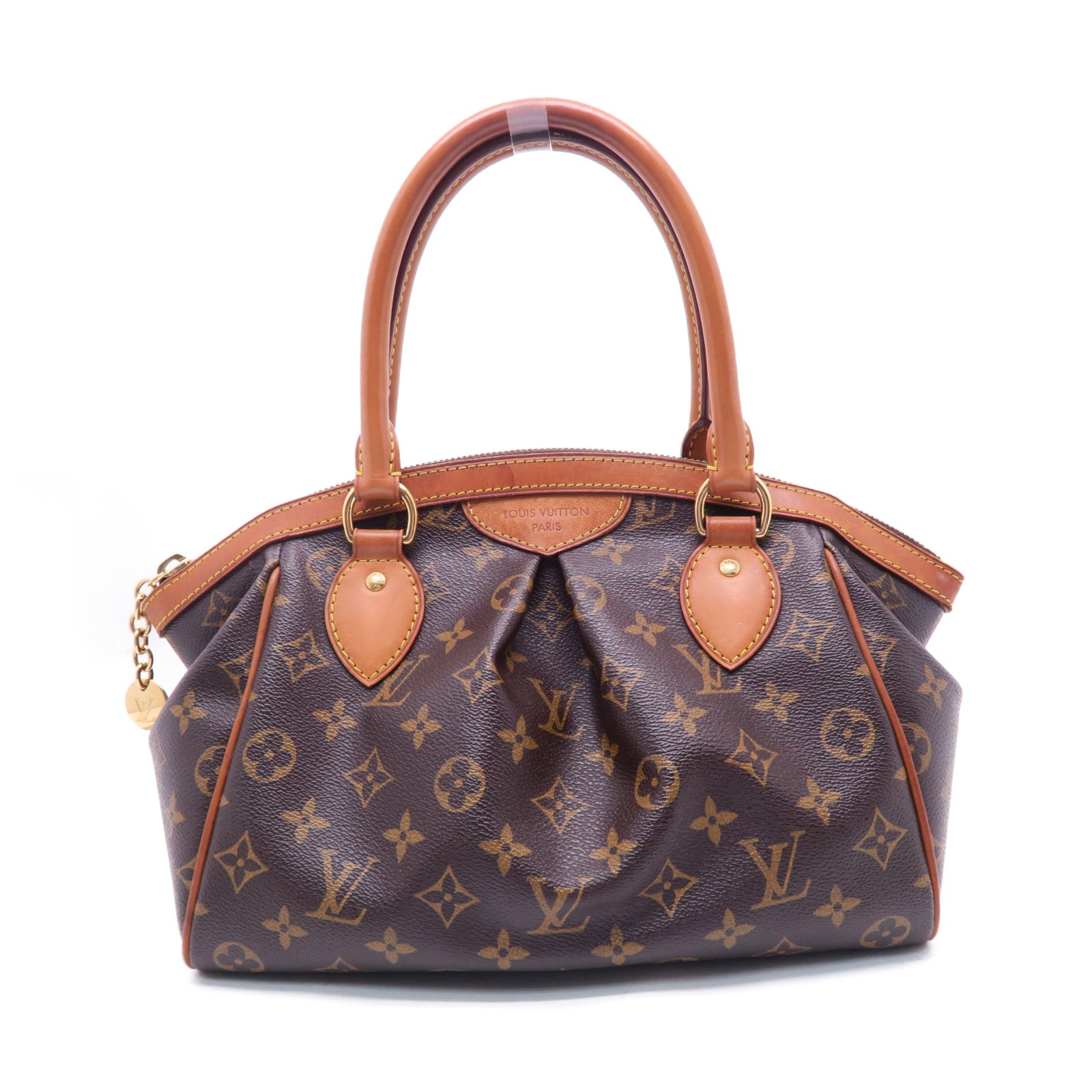 LOUIS VUITTON Monogram Tivoli PM金扣手挽袋啡色