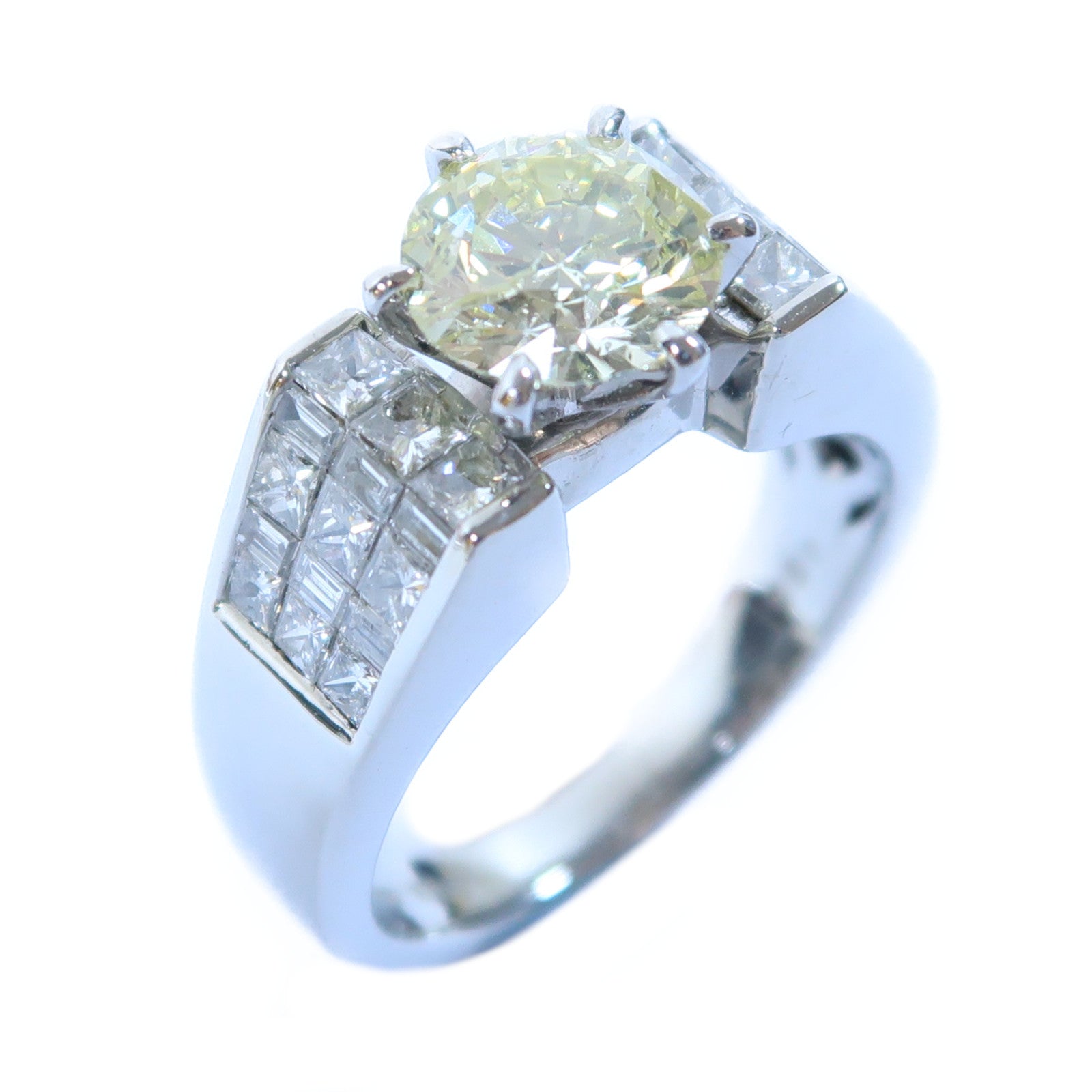 JEWELRY PT950鉑金Diamond Ring 1.501ct/1.00ct鑽石戒指US#6