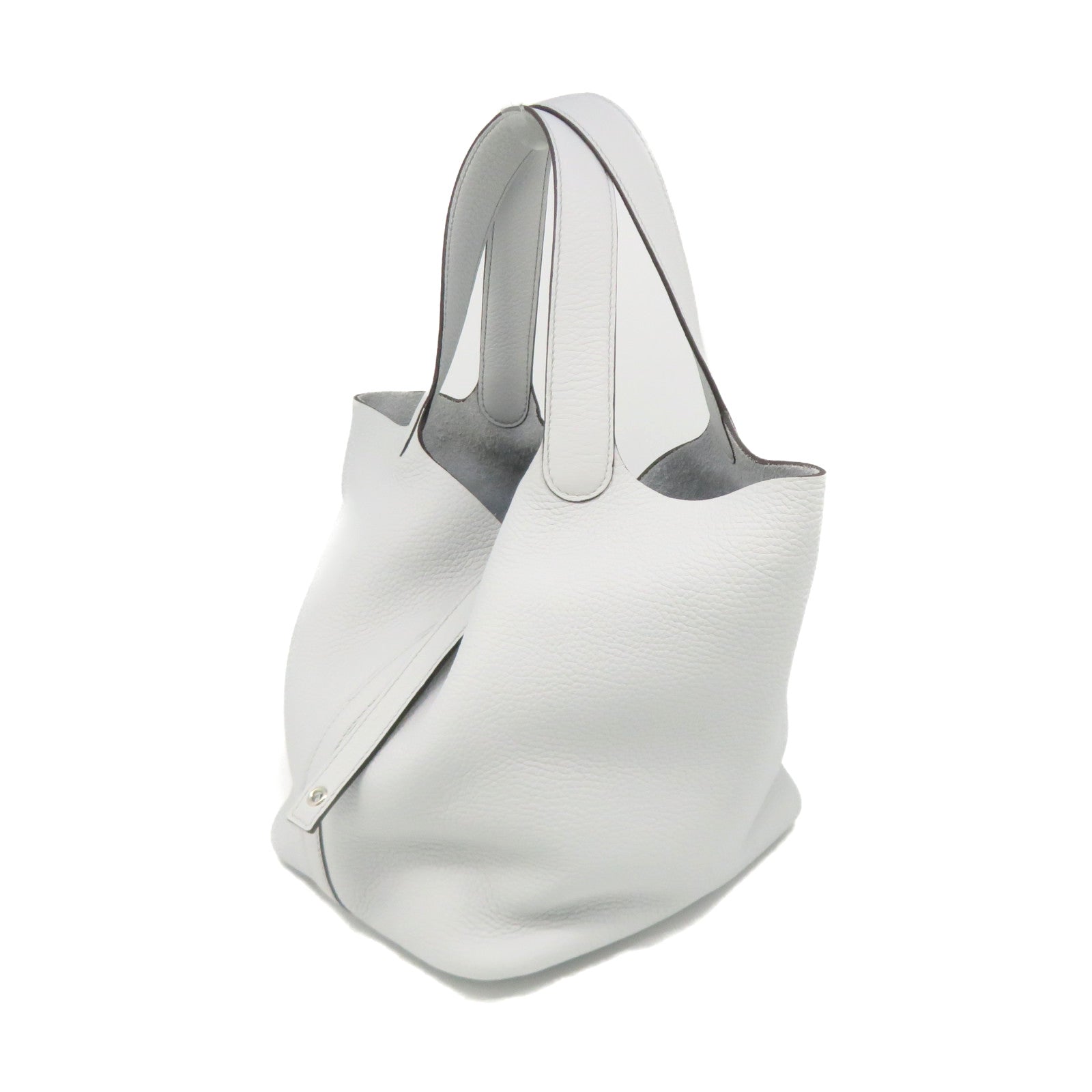 HERMES Togo皮革Picotin MM Tote Bag手挽袋T0浅蓝色