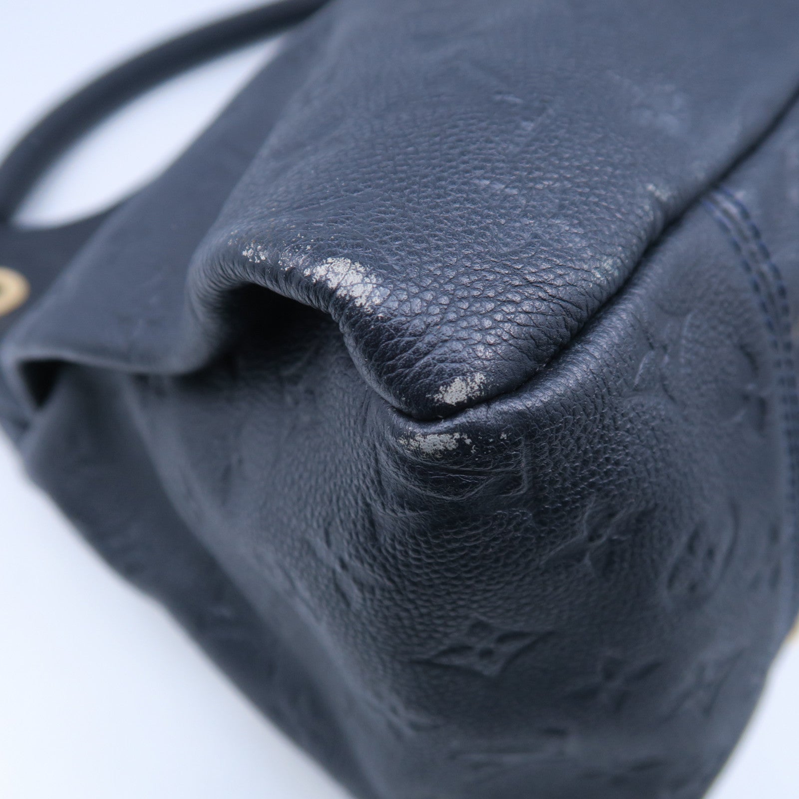 LOUIS VUITTON Monogram Empreinte Artsy金扣肩背袋深藍色