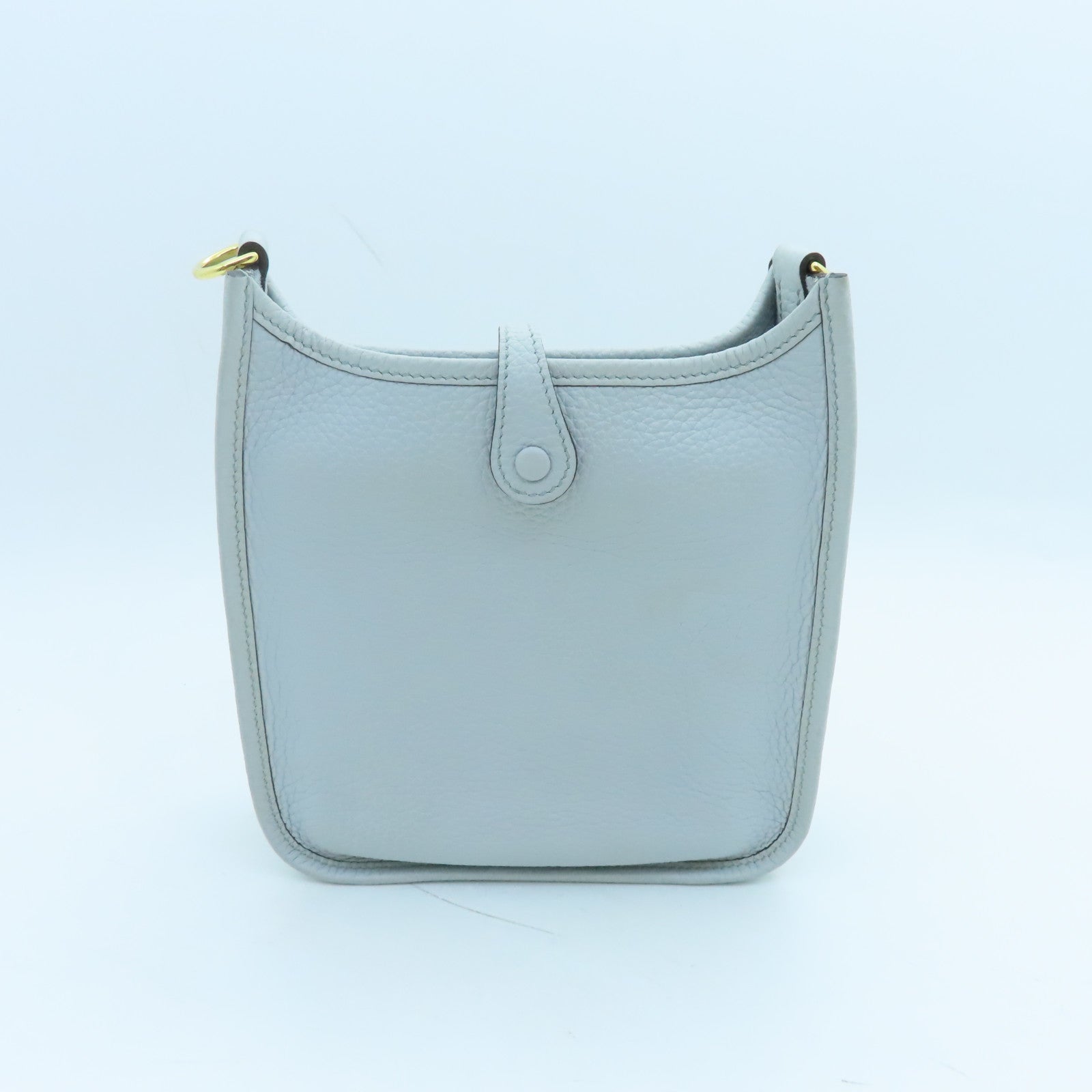 HERMES Clemence Leather Evelyne TPM Bleu Pale