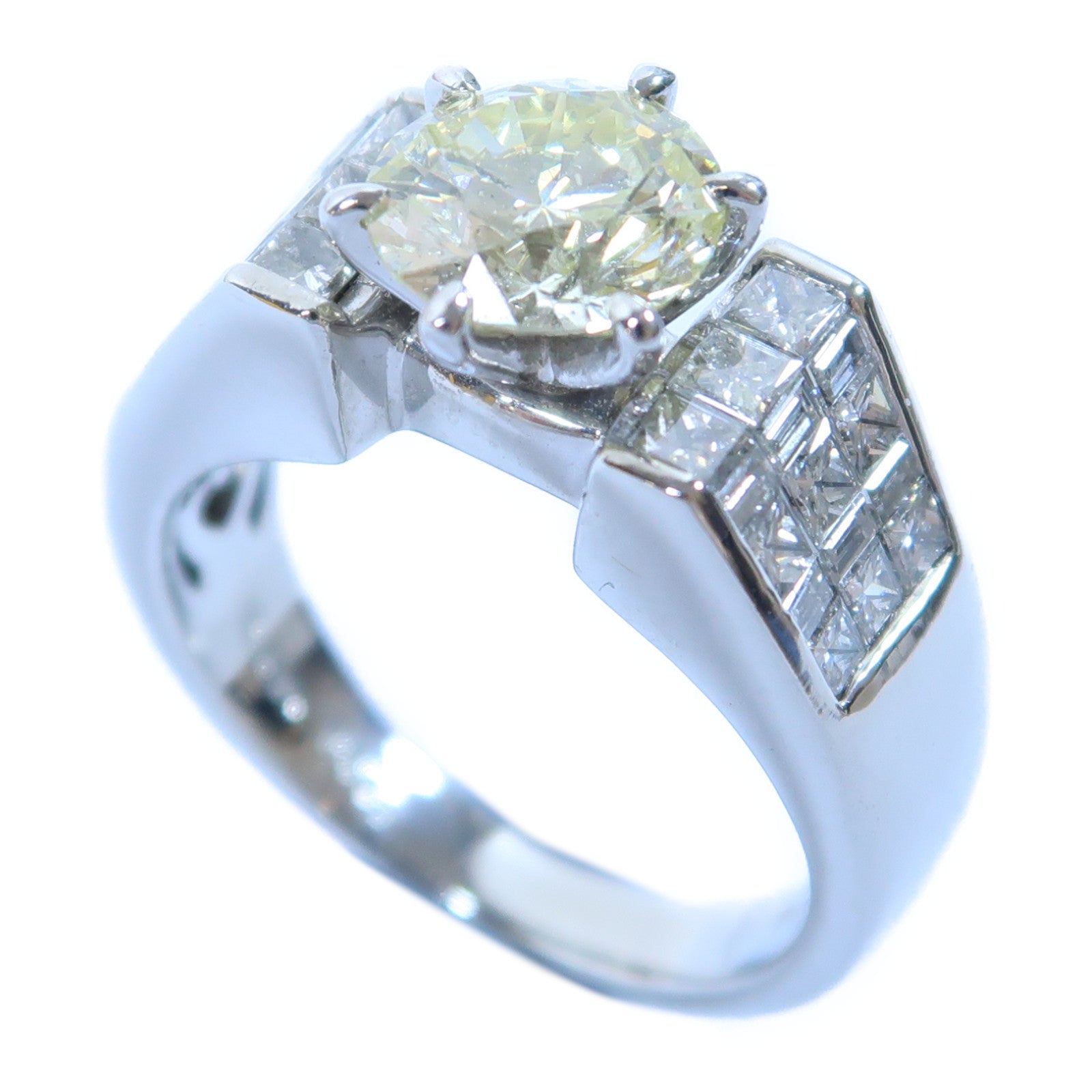 JEWELRY PT950鉑金Diamond Ring 1.501ct/1.00ct鑽石戒指US#6