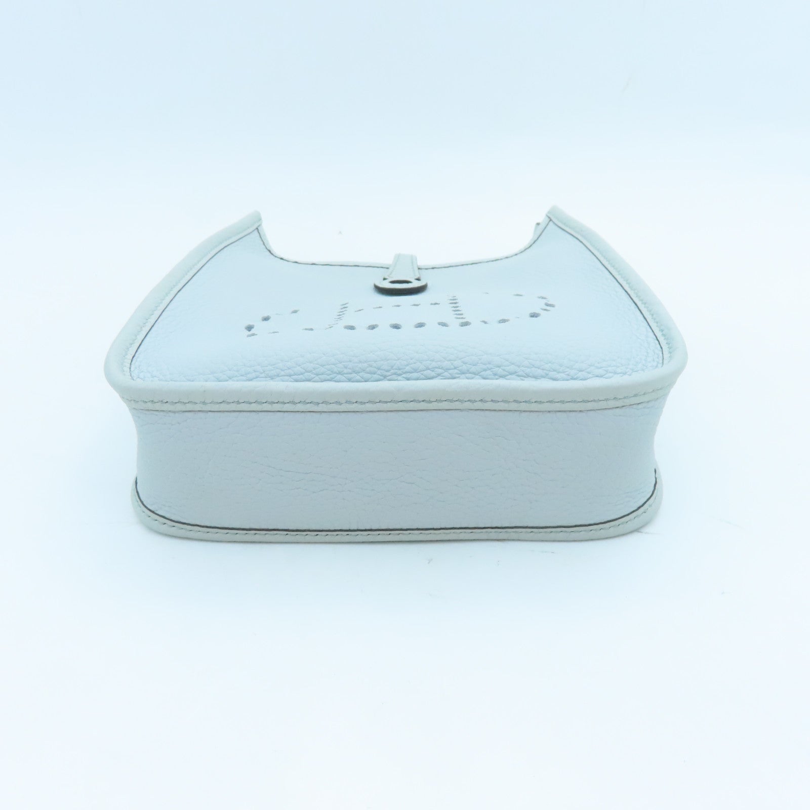 HERMES Clemence Leather Evelyne TPM Bleu Pale
