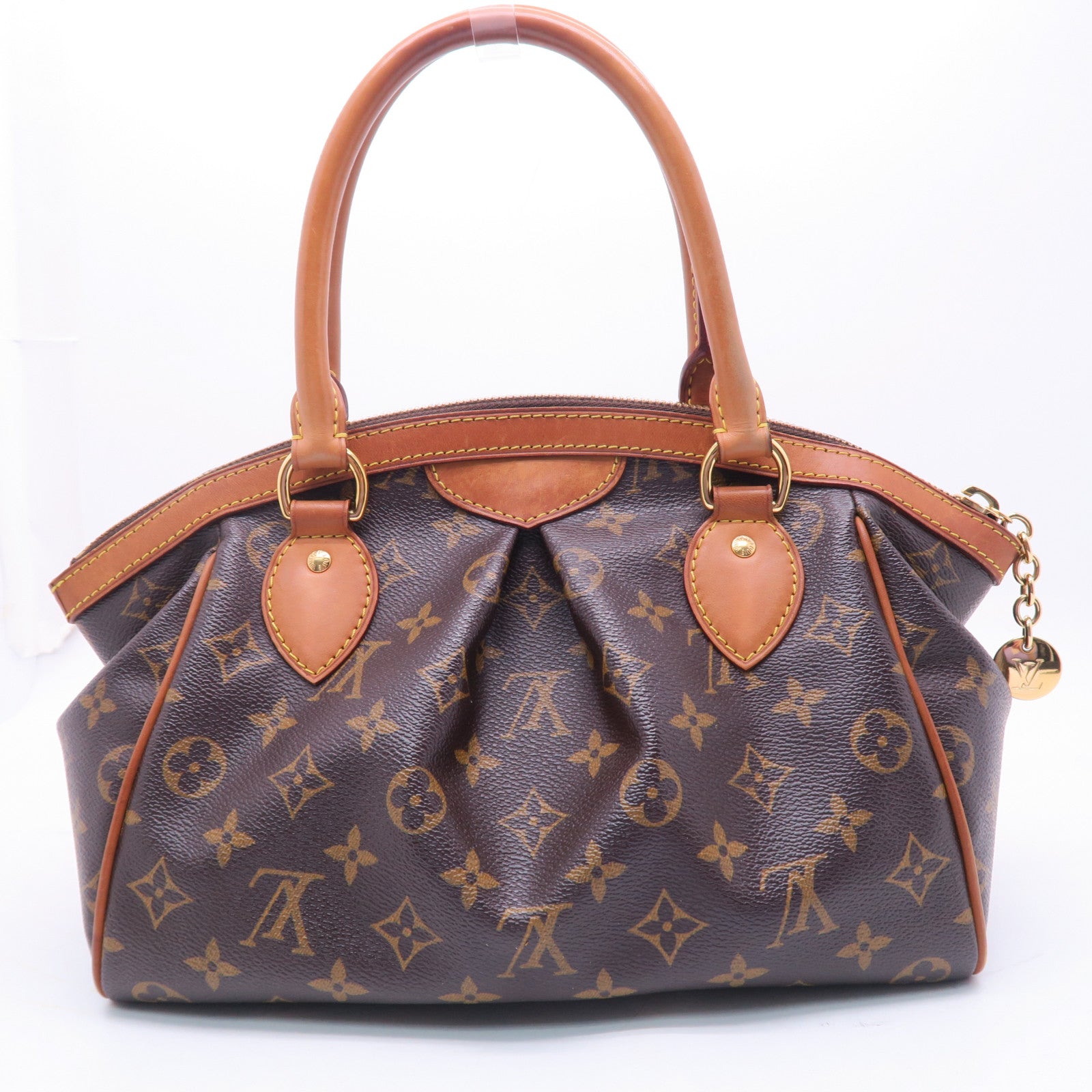 LOUIS VUITTON Monogram Tivoli PM金扣手挽袋啡色