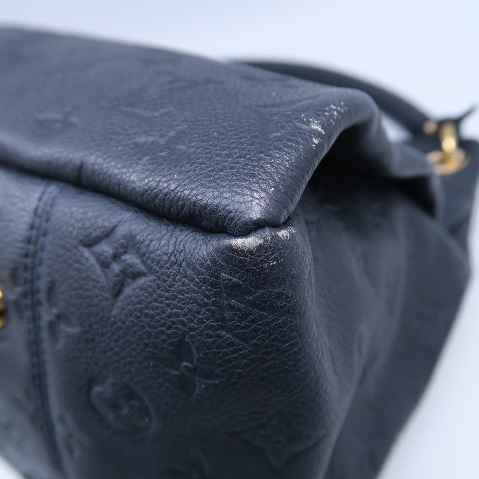 LOUIS VUITTON Monogram Empreinte Artsy金扣肩背袋深藍色