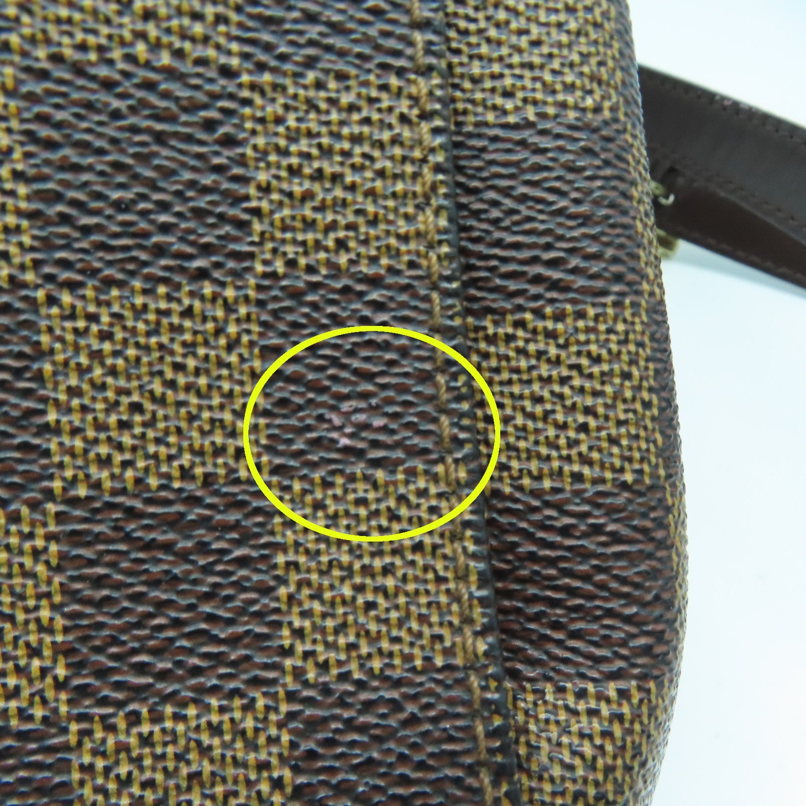 LOUIS VUITTON Damier Musette Salsa金扣肩背袋啡色