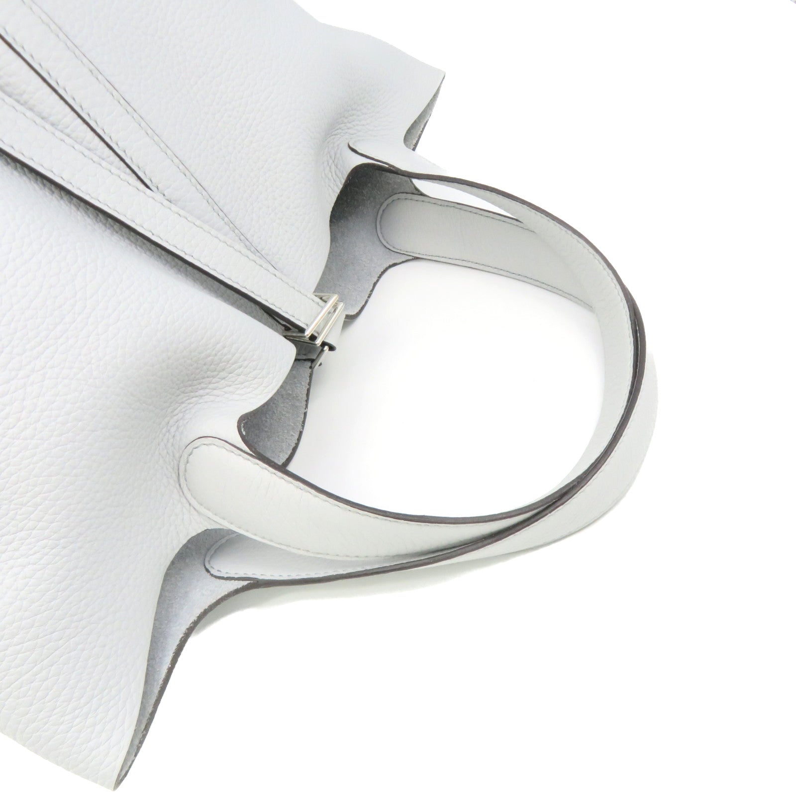 HERMES Togo皮革Picotin MM Tote Bag手挽袋T0浅蓝色