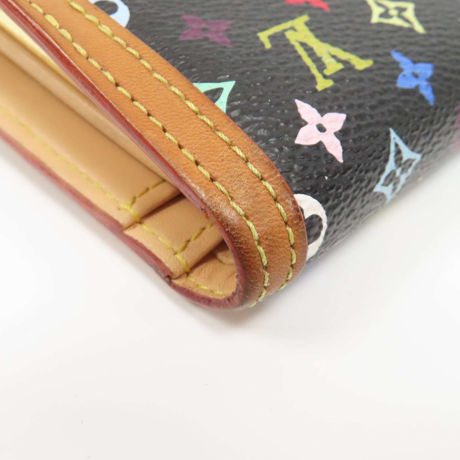 LOUIS VUITTON Monogram Multicolore Portefeuille Viennois金扣啪鈕錢包黑色