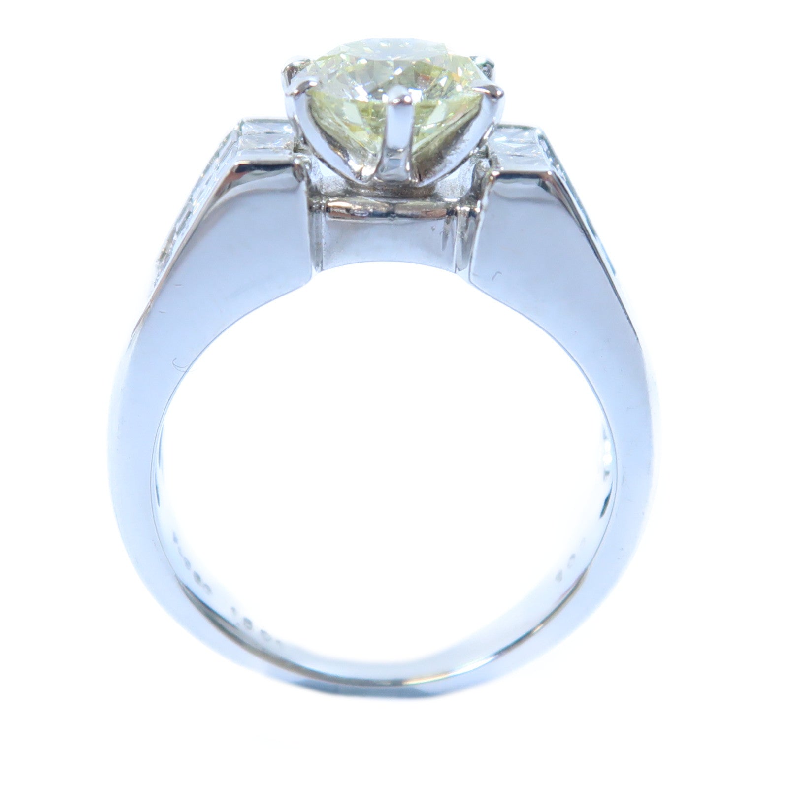 JEWELRY PT950鉑金Diamond Ring 1.501ct/1.00ct鑽石戒指US#6