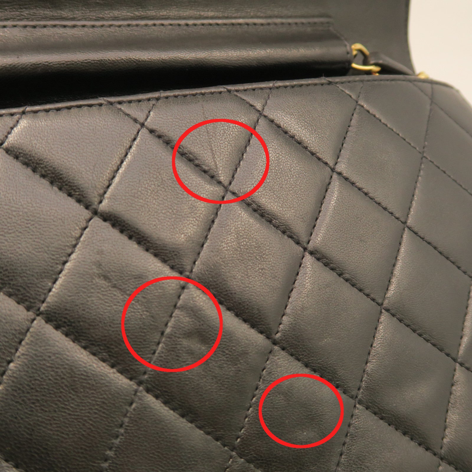 CHANEL 菱格羊皮皮革Vintage Flap Bag金扣鏈帶肩背袋黑色