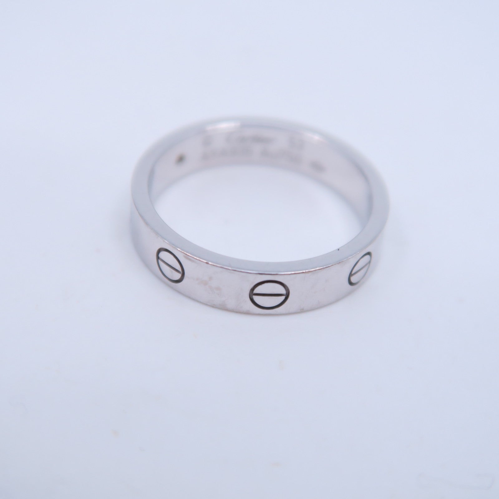 CARTIER 18K白金Love Ring 1D戒指US#6/Cartier#53