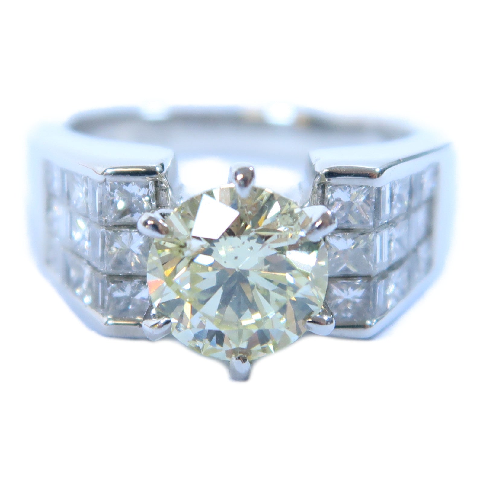 JEWELRY PT950鉑金Diamond Ring 1.501ct/1.00ct鑽石戒指US#6