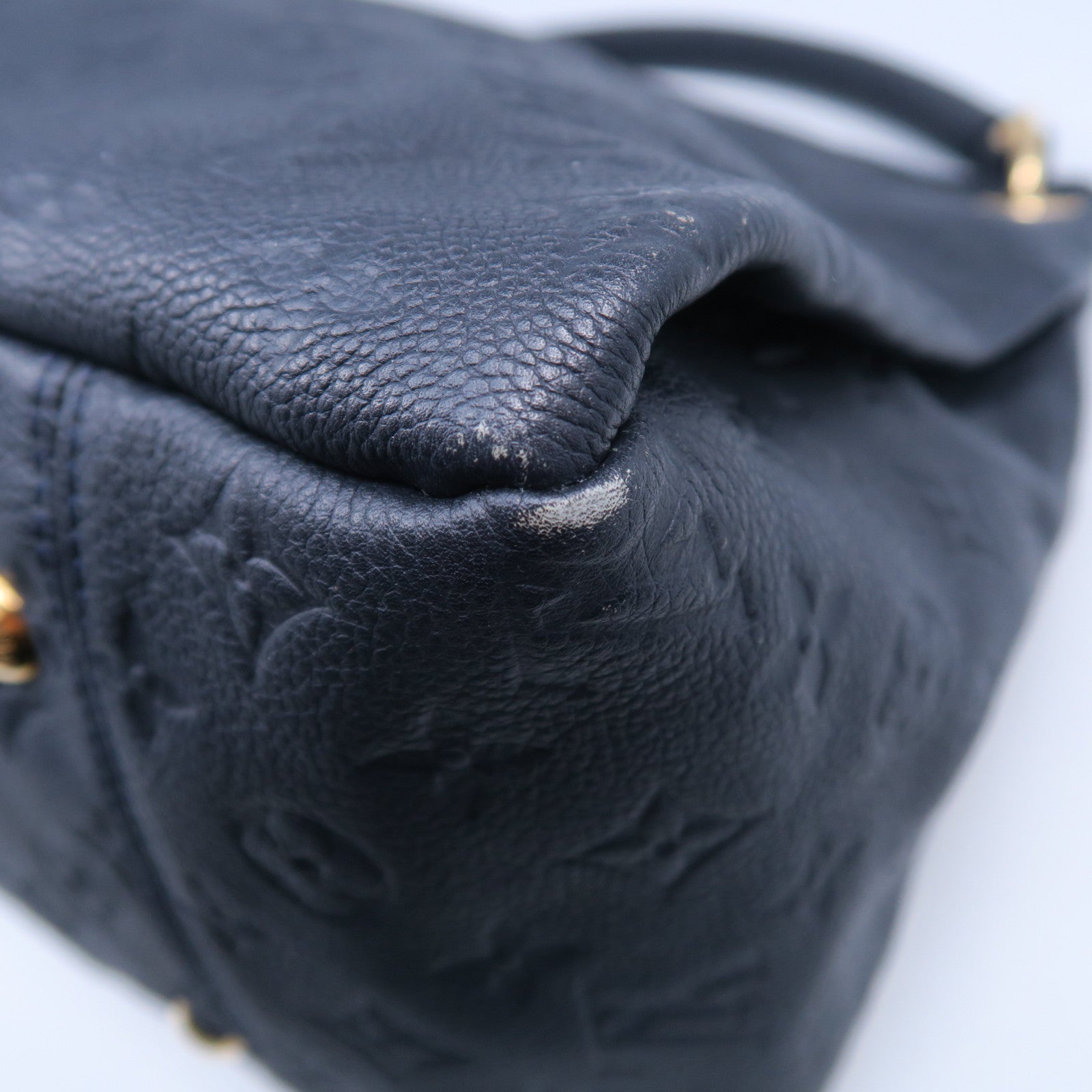 LOUIS VUITTON Monogram Empreinte Artsy金扣肩背袋深藍色