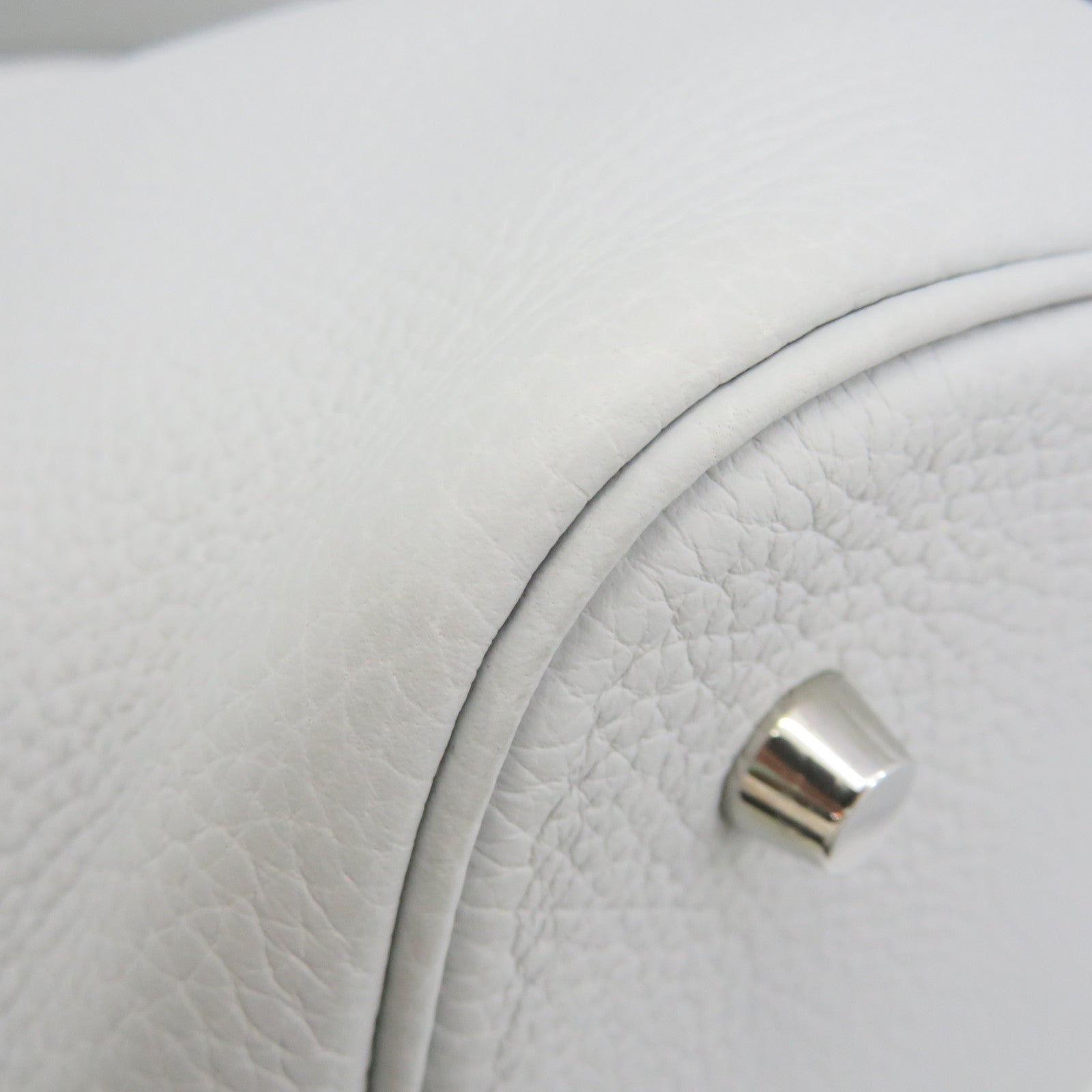 HERMES Togo皮革Picotin MM Tote Bag手挽袋T0浅蓝色