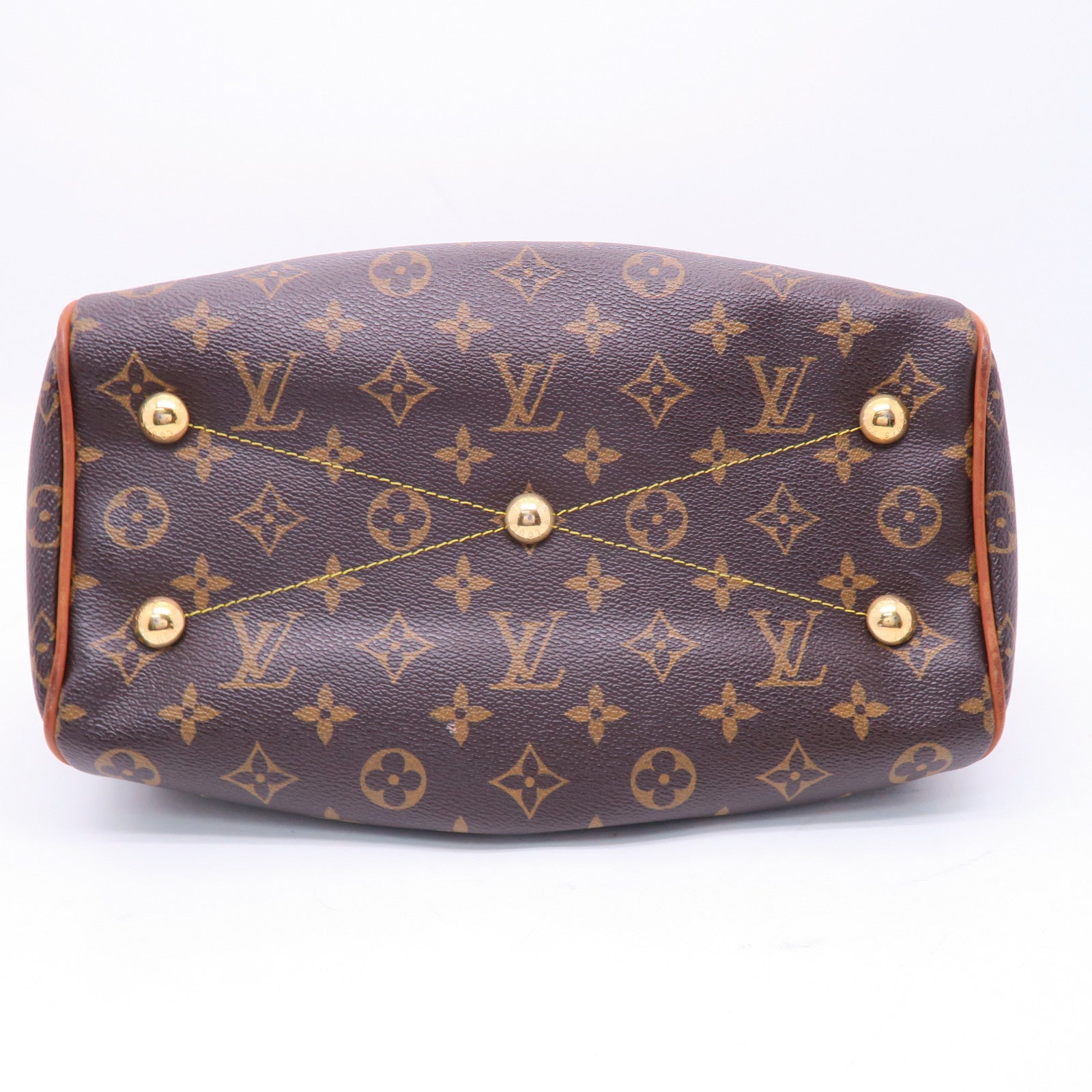 LOUIS VUITTON Monogram Tivoli PM金扣手挽袋啡色