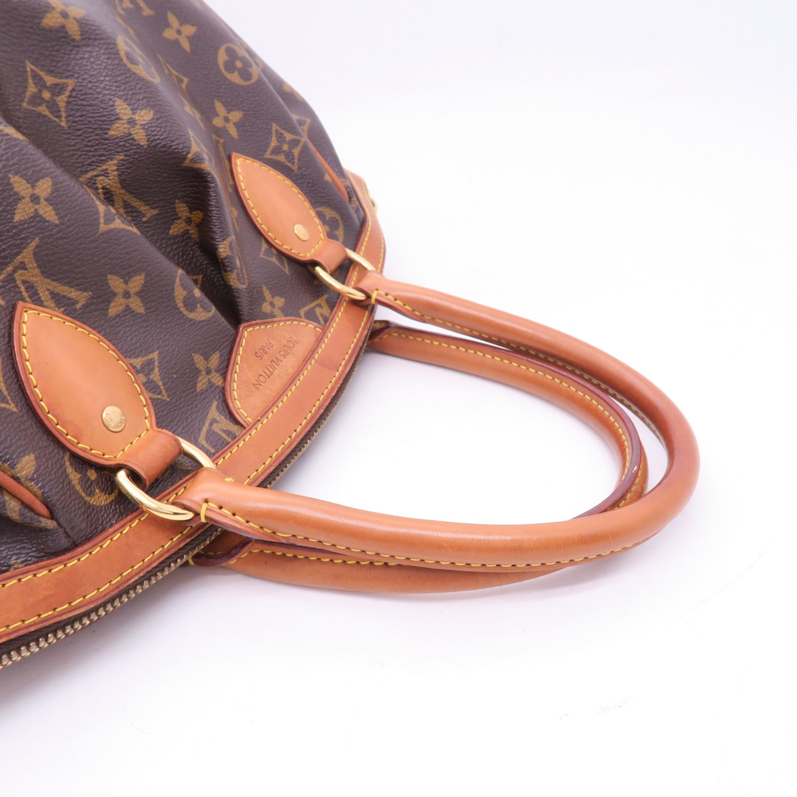 LOUIS VUITTON Monogram Tivoli PM金扣手挽袋啡色