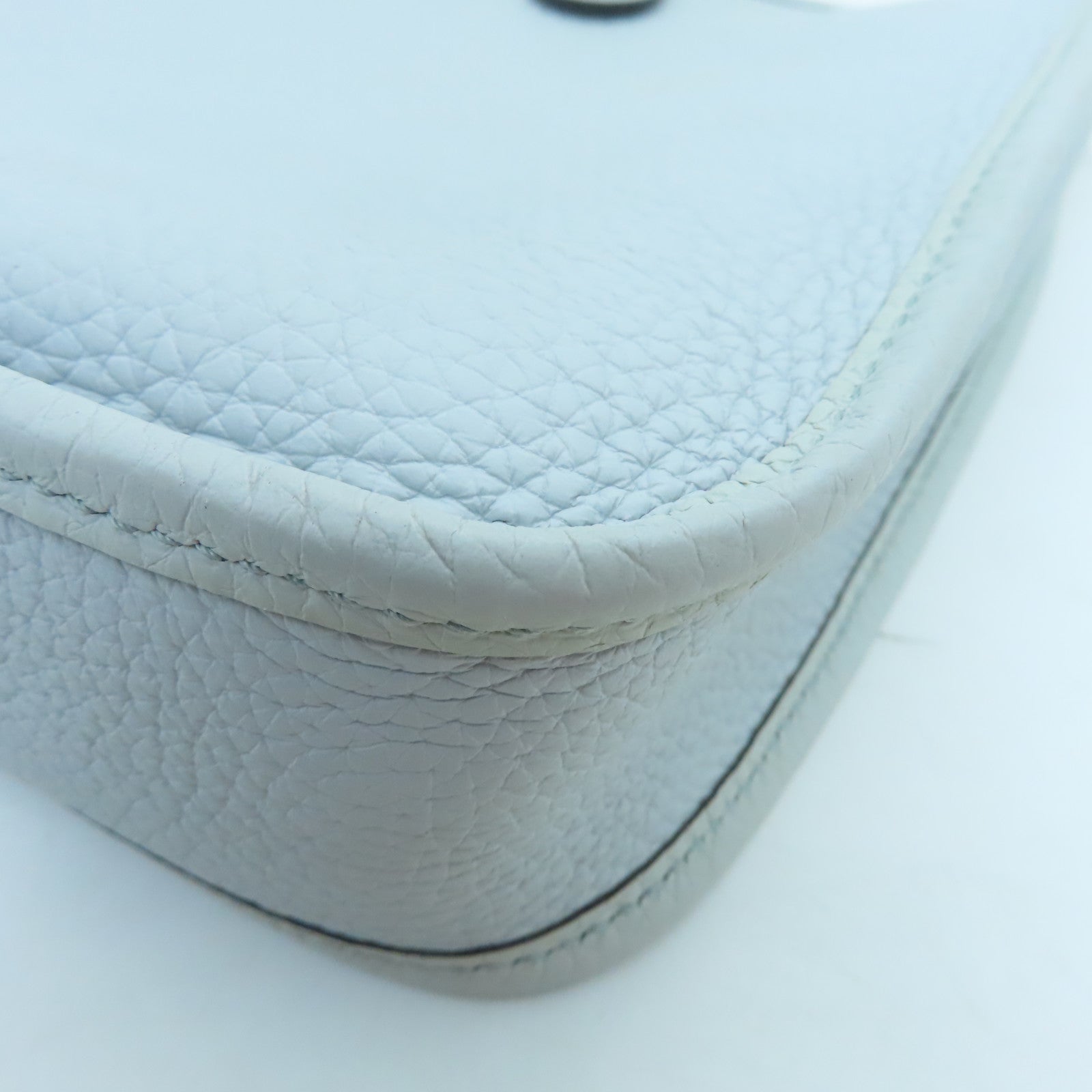 HERMES Clemence Leather Evelyne TPM Bleu Pale