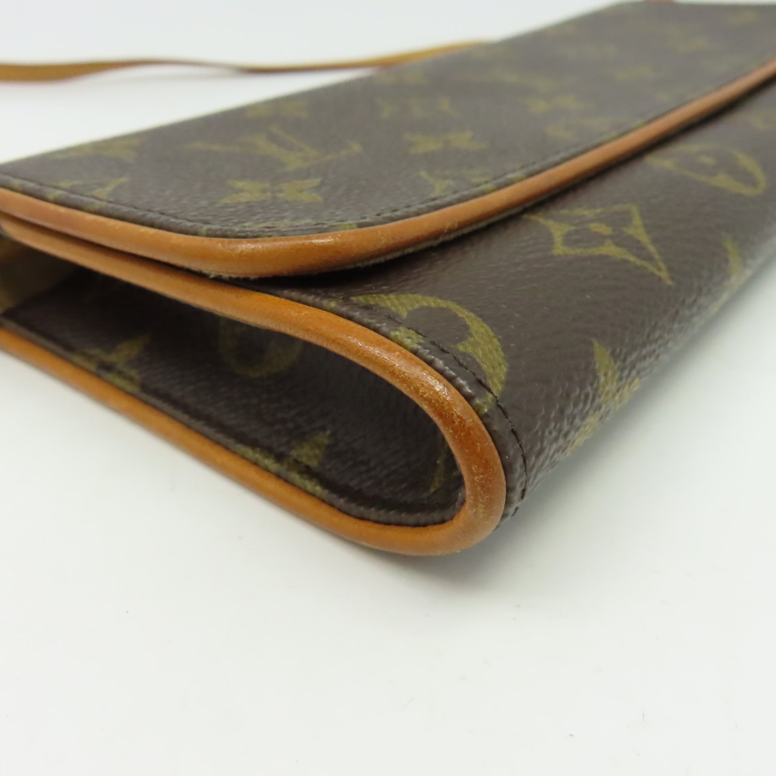 LOUIS VUITTON Monogram Pochette Twin GM金扣肩背袋啡色