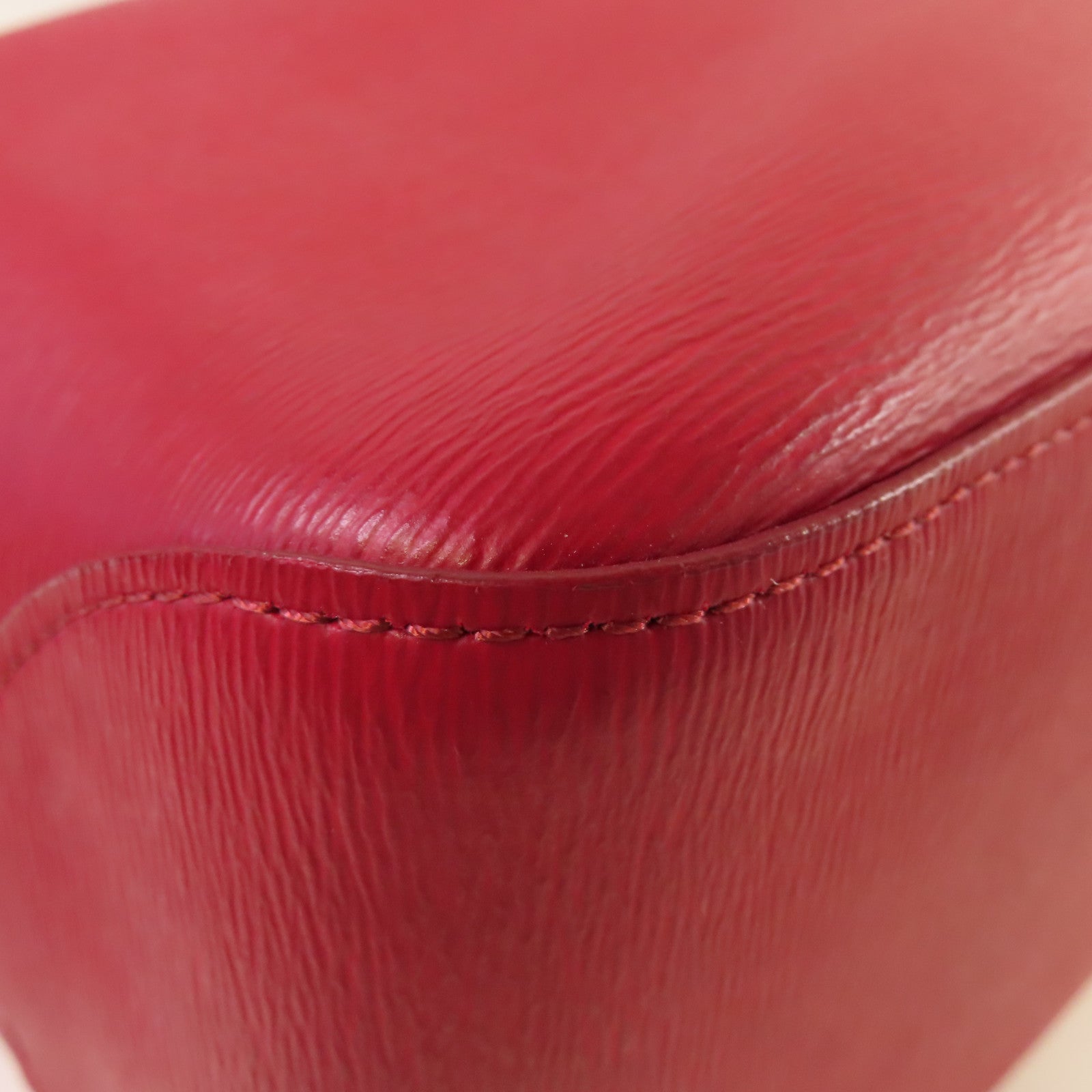 Longchamp 牛皮皮革Tote Bag銀扣肩背袋紅色